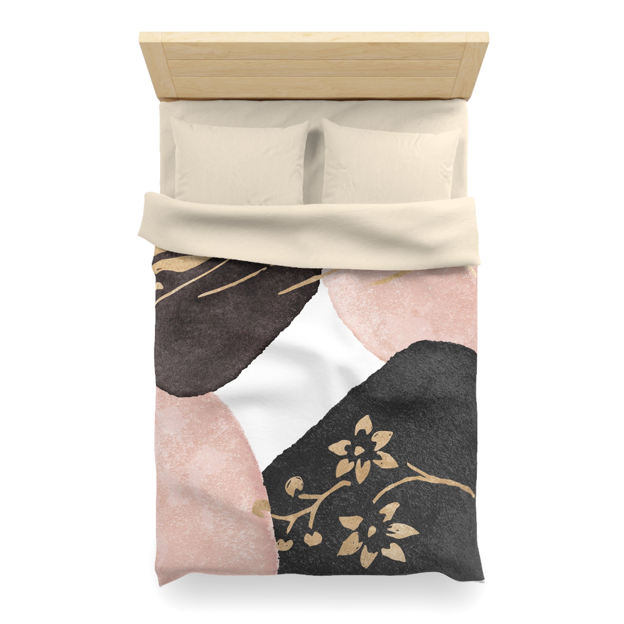 Abstract Duvet Cover | Grey, Blush Pink | Bedroom Decor