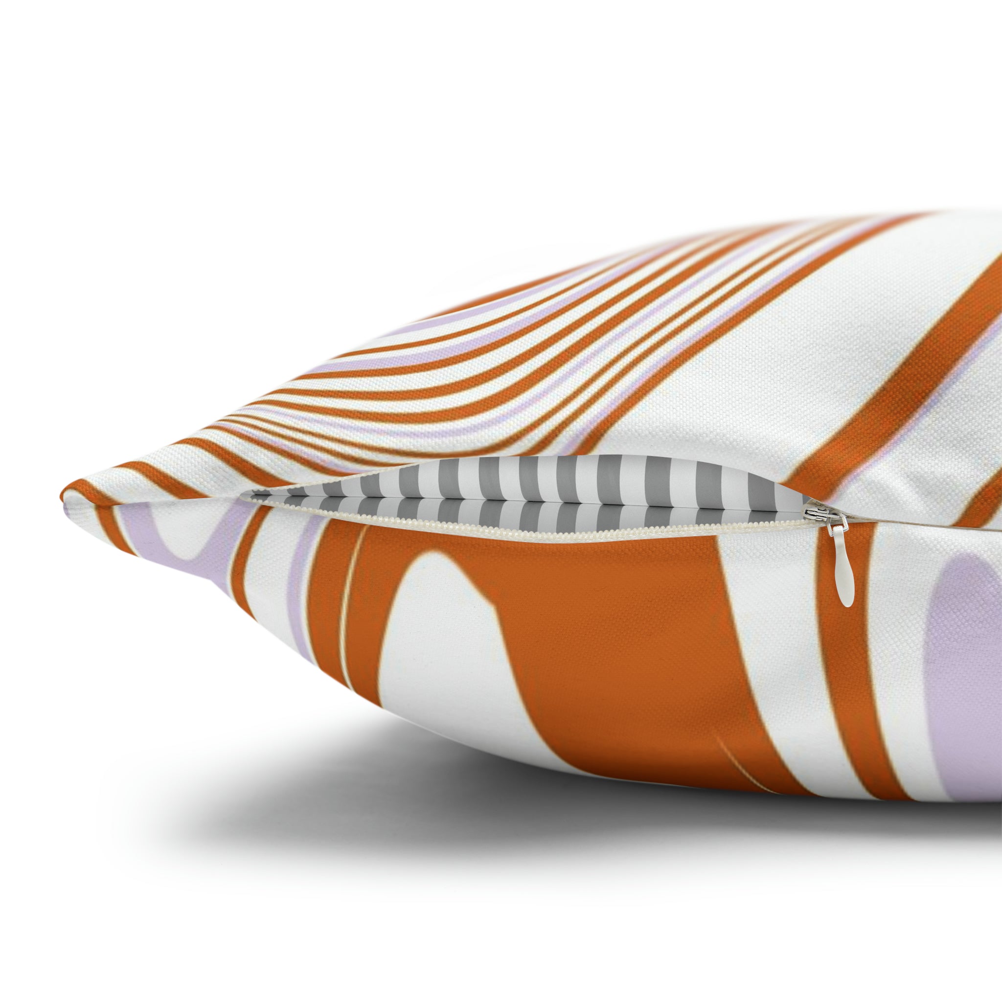Abstract Pillow Cover | Retro Orange Lavender White