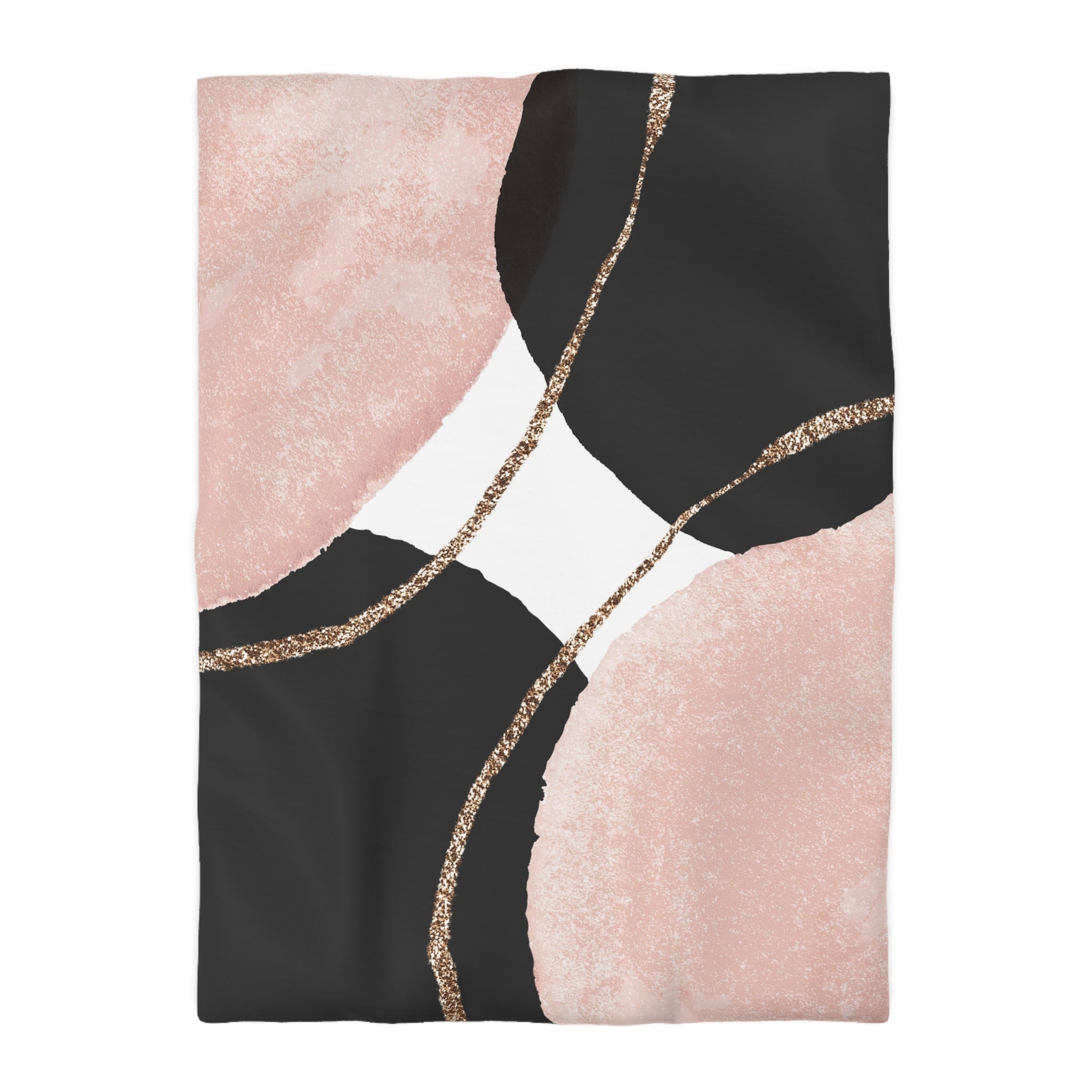 Abstract Watercolor Duvet, Pillow Cover | Black Blush Pink Bedroom Decor