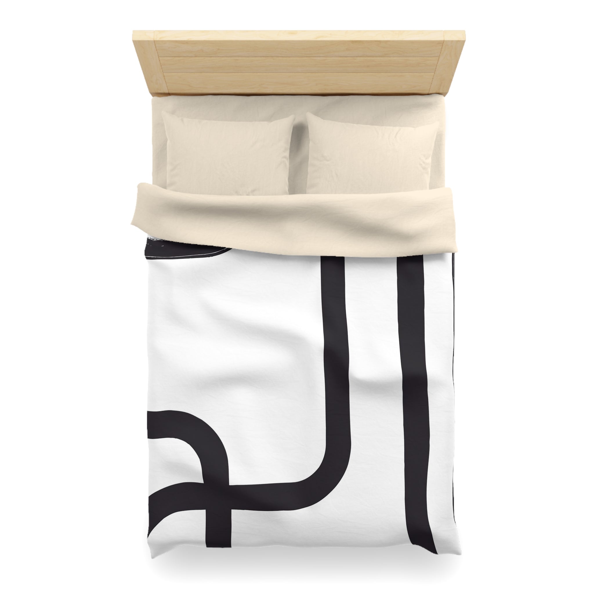 Minimalist Duvet Cover | Black White Bedding Blanket Cover | Bedroom Decor