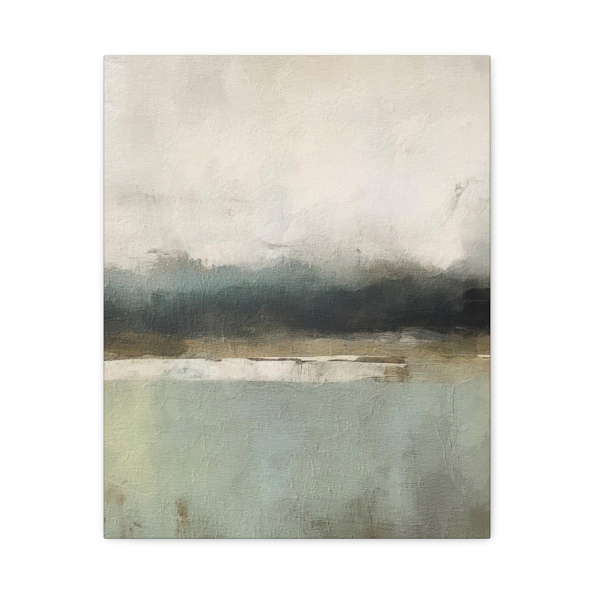 Abstract Coastal Horizon Matte Canvas Art — Stretched 1.25"