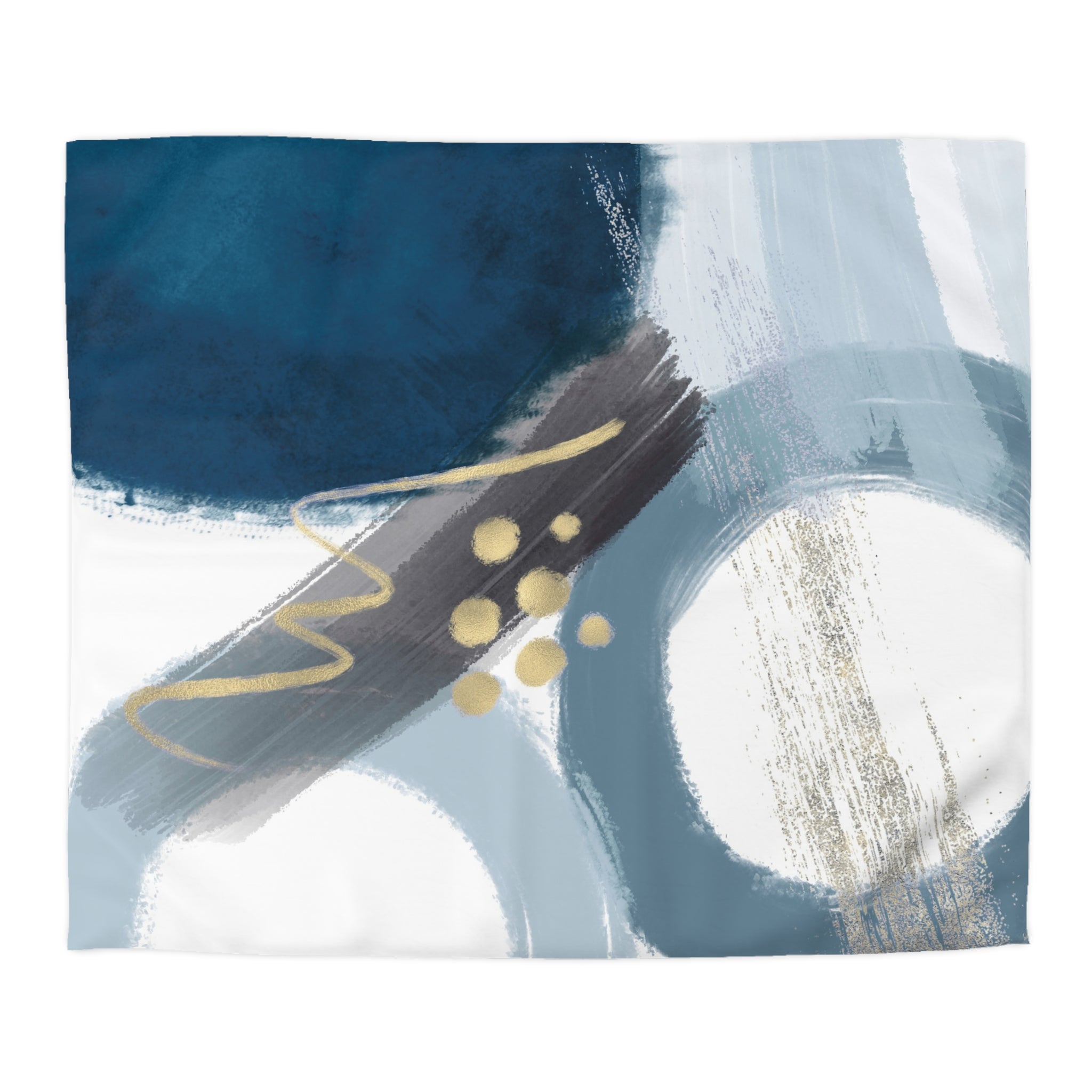 Abstract Duvet Cover | Blue White Grey Bedding Boho Decor