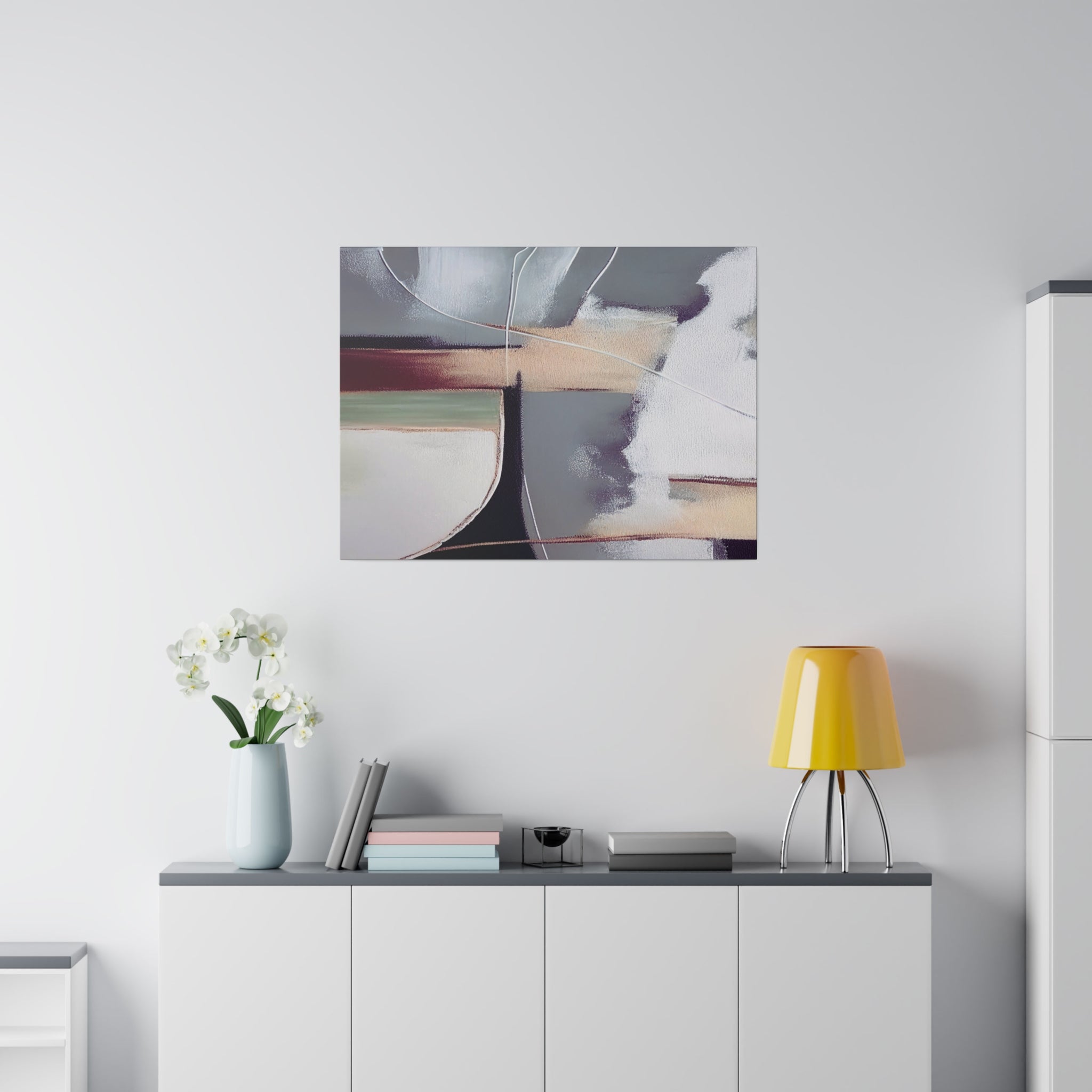 Canvas Wall Art | Earthy Beige Grey Wall Artwork