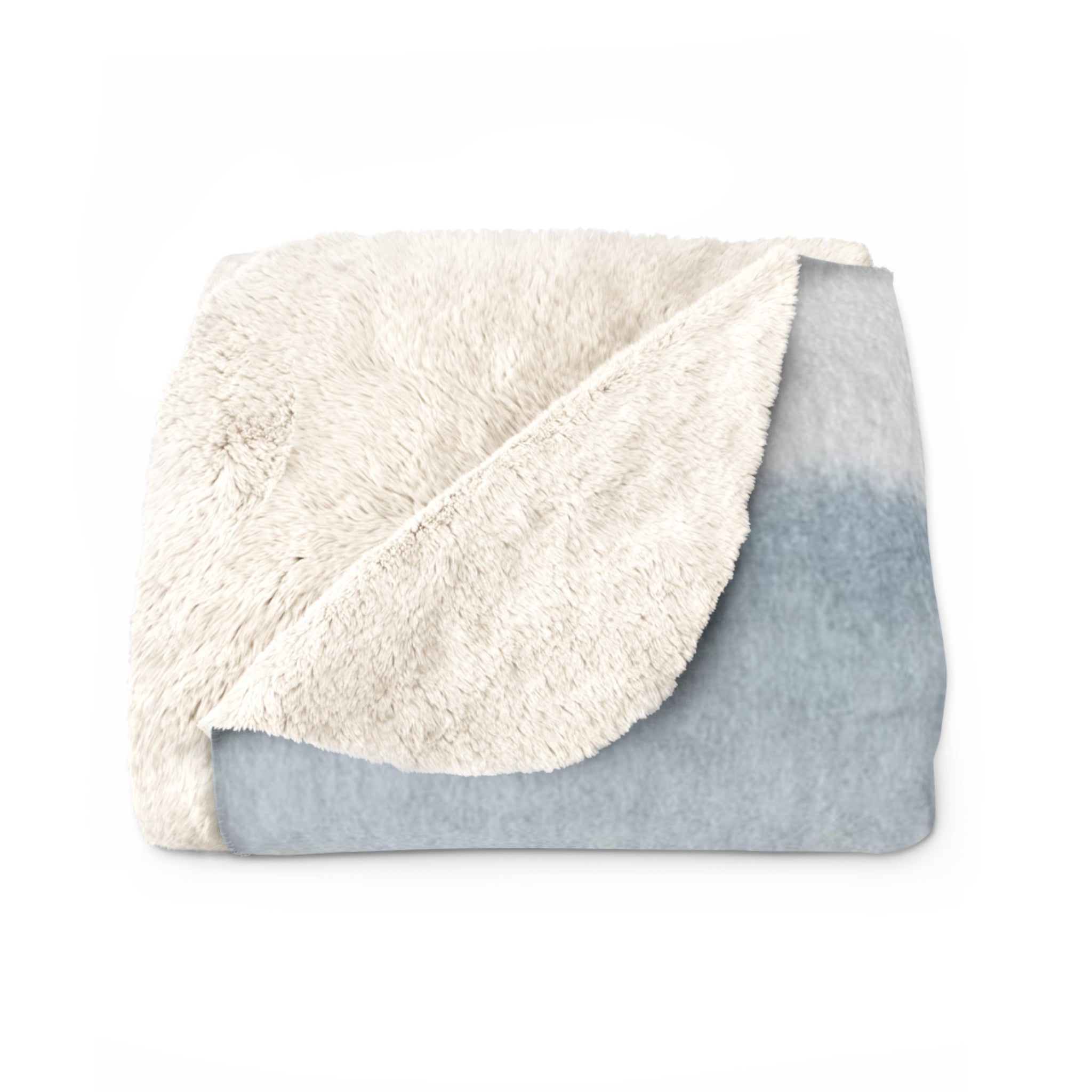 Cozy Comfy, Abstract Blanket | Navy Indigo Blue, Gray Black Ombre, Landscape