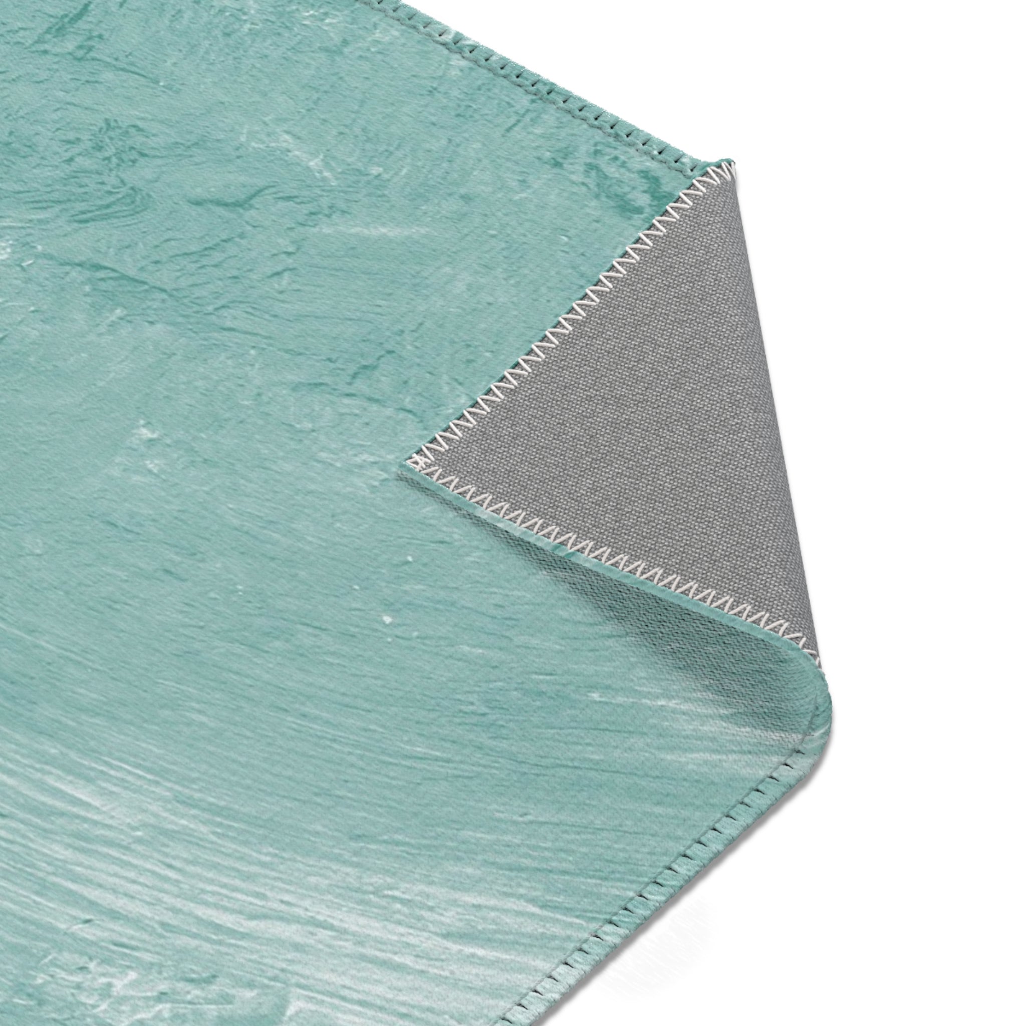 Abstract Area Rug | Mint Green Paint