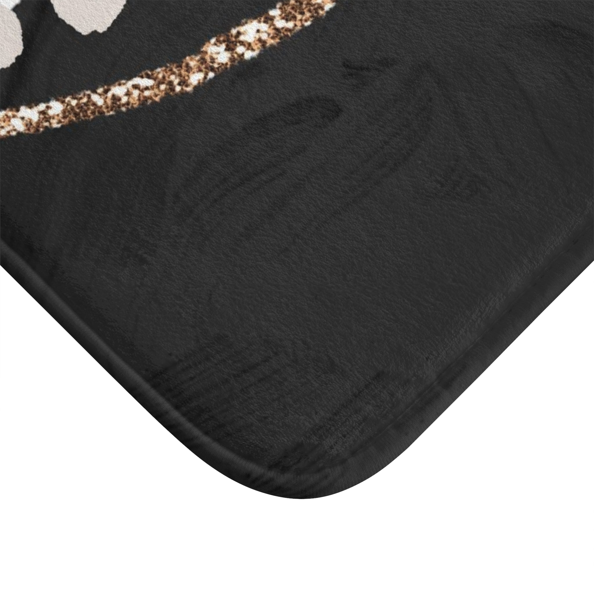 Abstract Bath Mat | Watercolor Black Blush Ivory