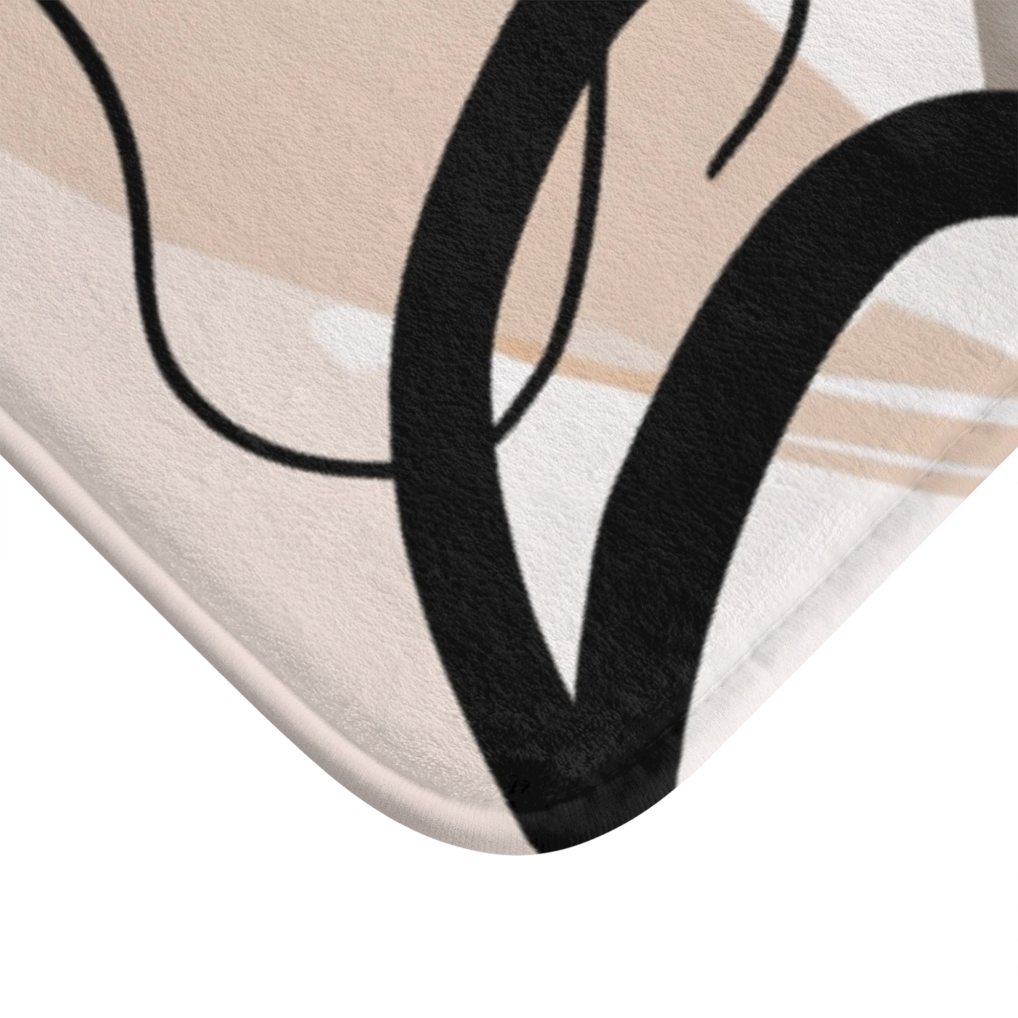 Boho Bath, Kitchen Mat | Bohemian Organic Rust Black