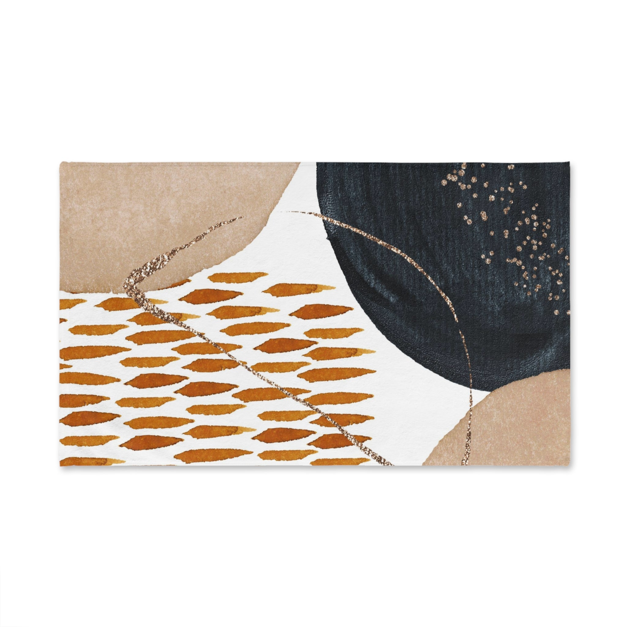 Abstract Kitchen, Bath Hand Towel | Beige Rust White