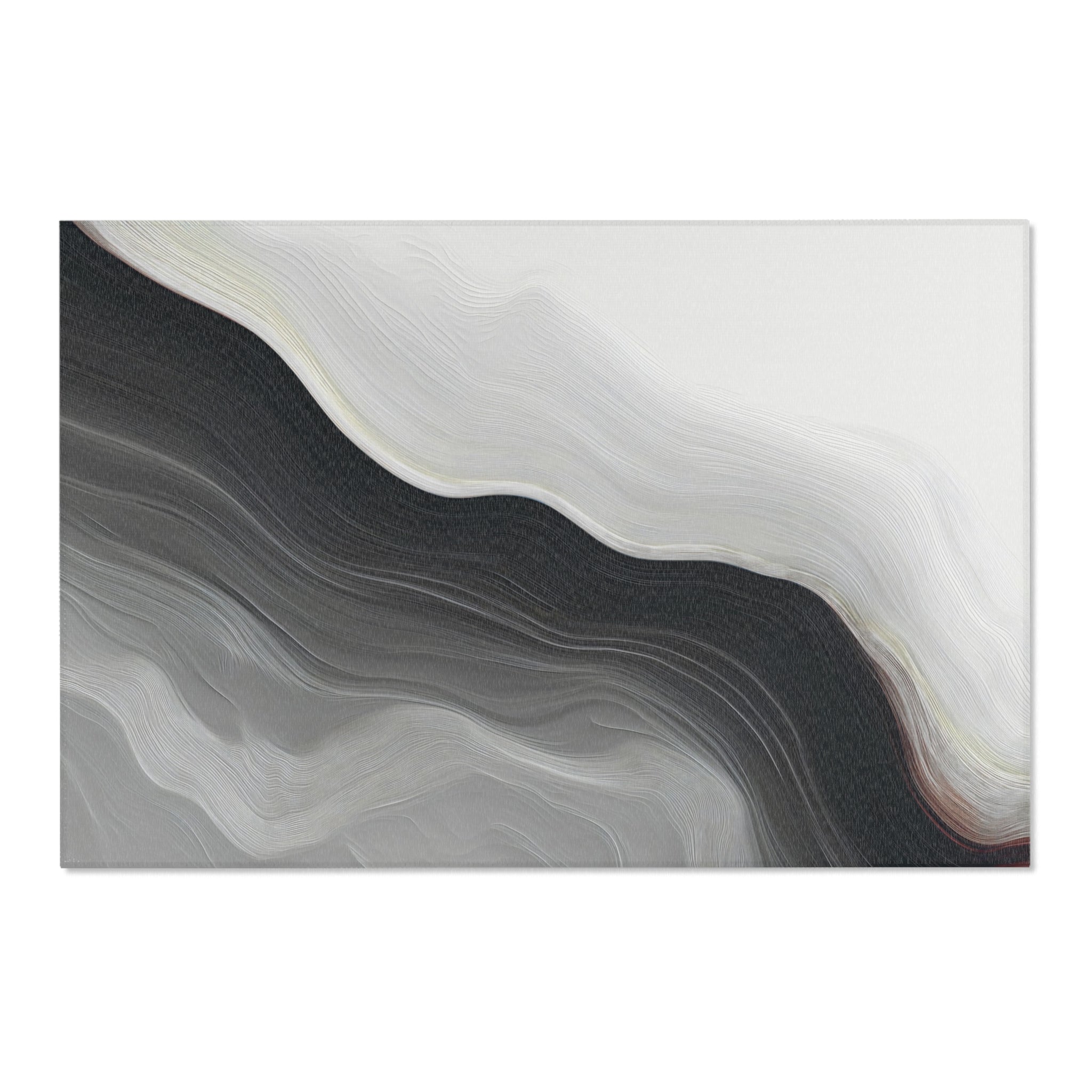 Abstract Area Rug | Black Grey White Ombre