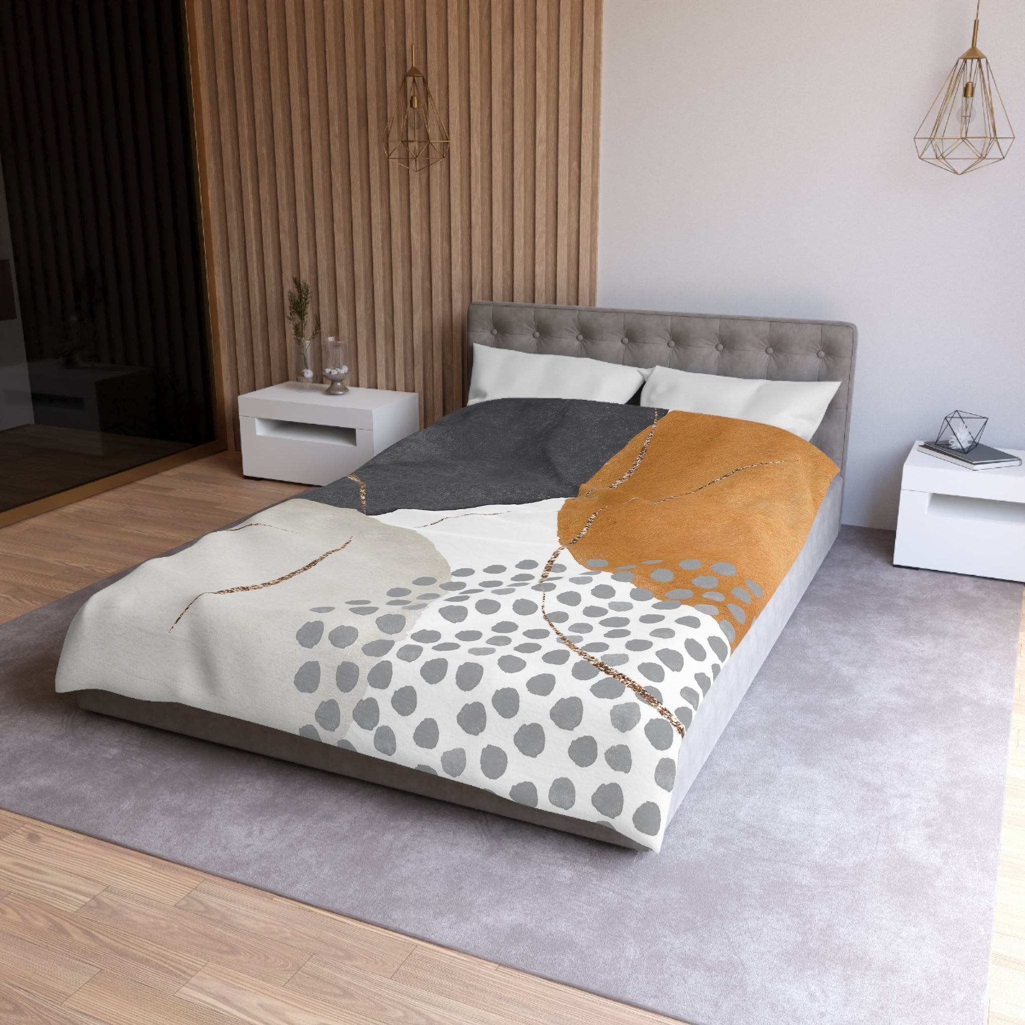 Abstract Duvet, Pillow Cover Set | Earthy Grey Bedroom Set