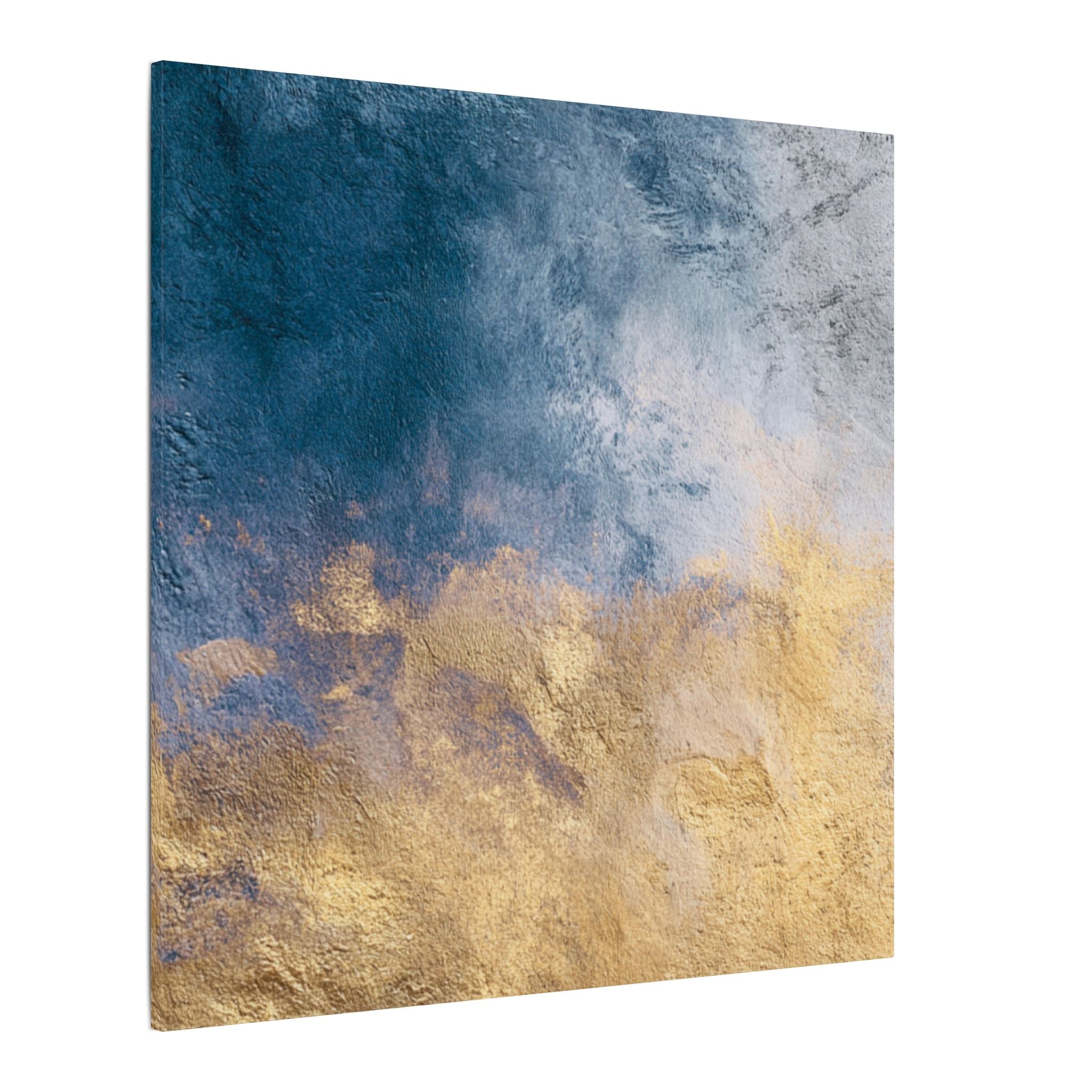 Abstract Neutral Wall Art Print | Boho Earthy Home Decor | Blue, Muted Gold Modern Organic Art