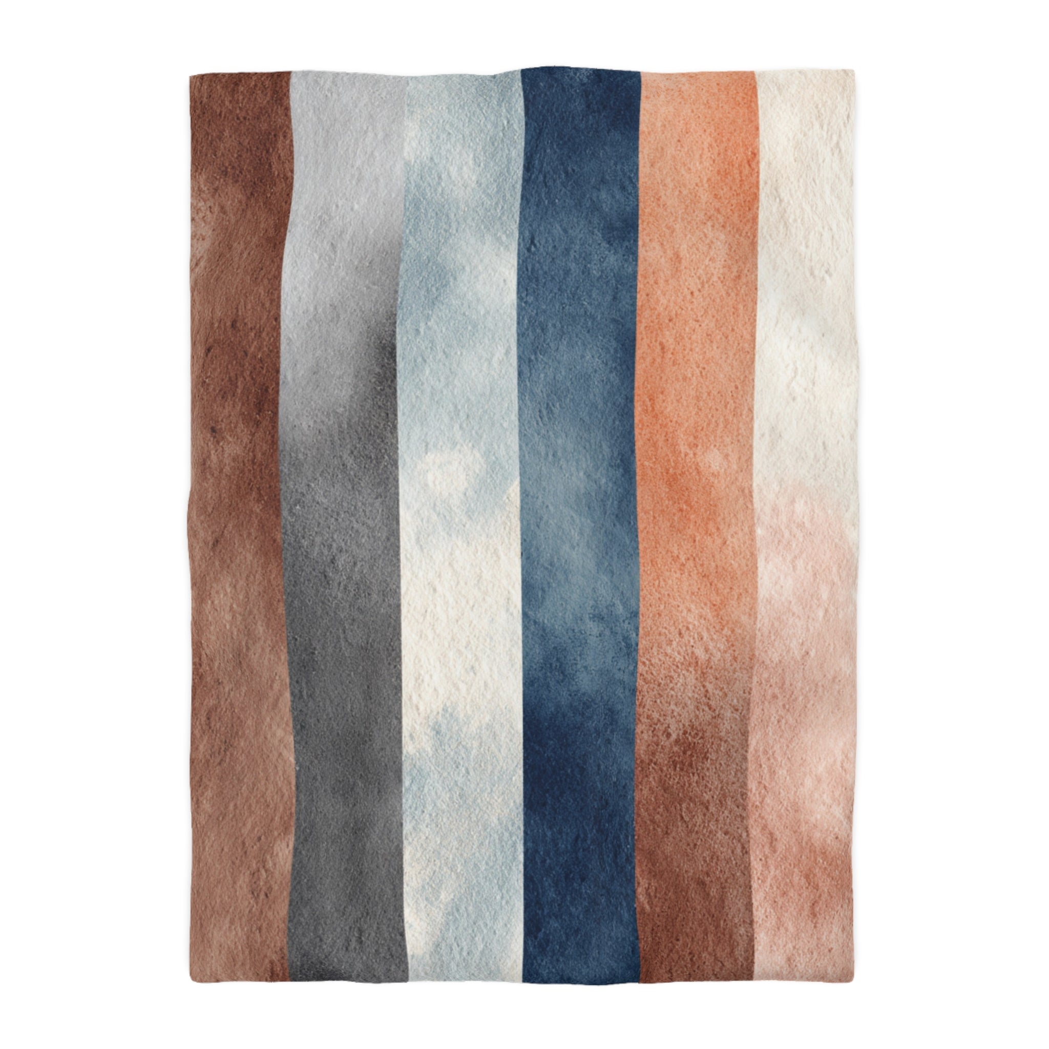 Modern Duvet, Pillow Cover | Navy Brown Bedroom Decor