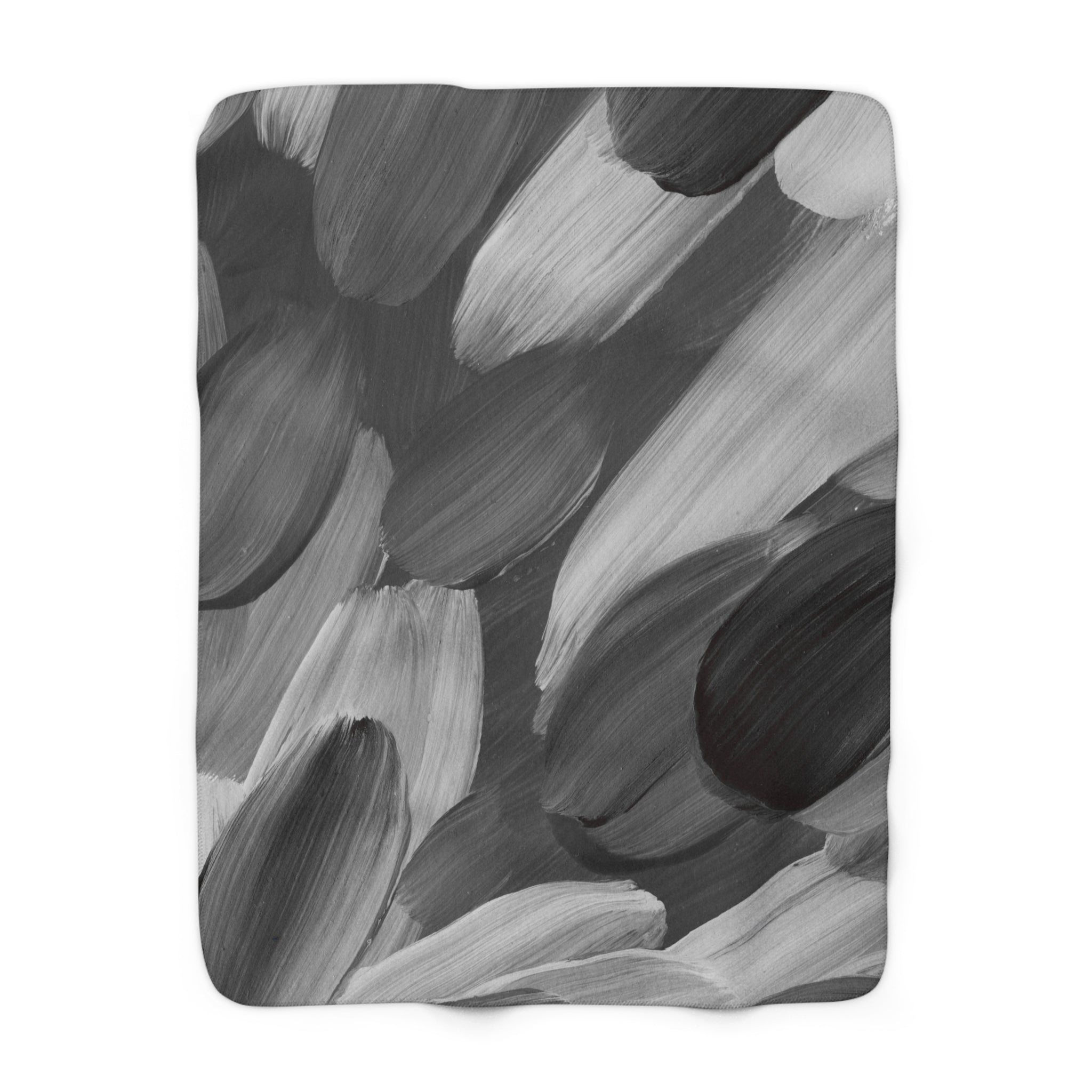 AbstractThrow Blanket | Black Grey Moody