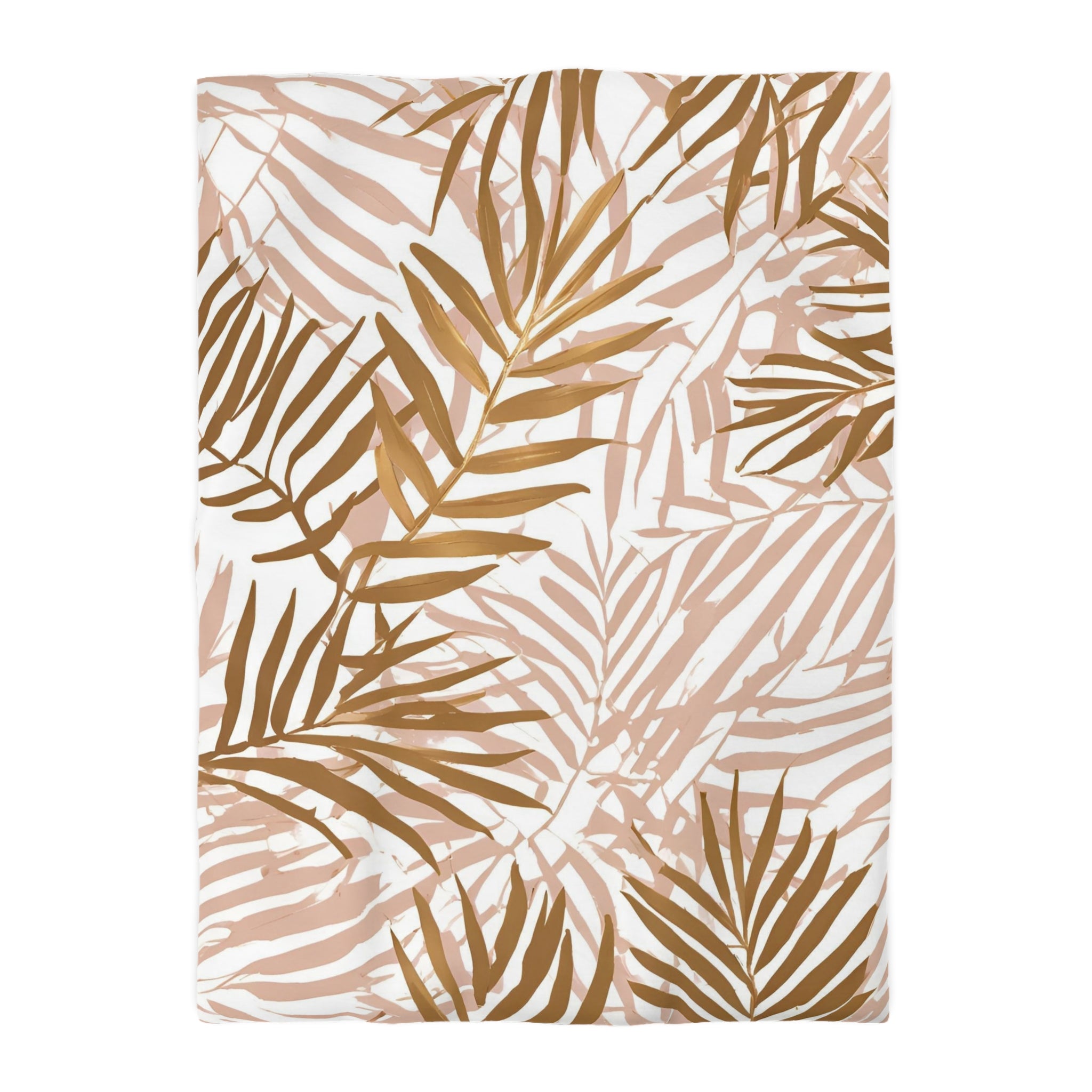 Floral Cotton Duvet, Pillow Cover | Nature Blush Leaves Bedroom Decor