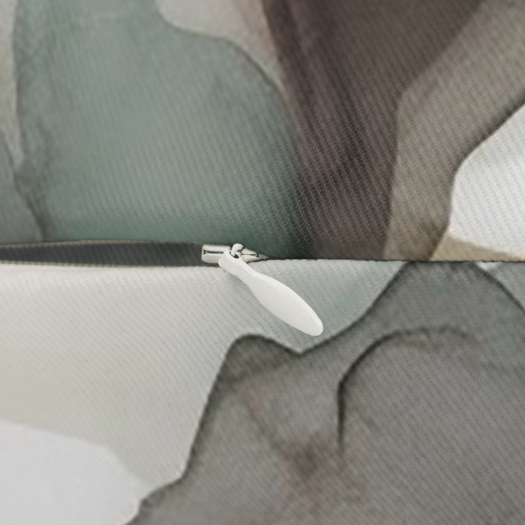 Abstract Lumbar Pillow | Neutral Beige, Navy Blue Liquid Alcohol Ink