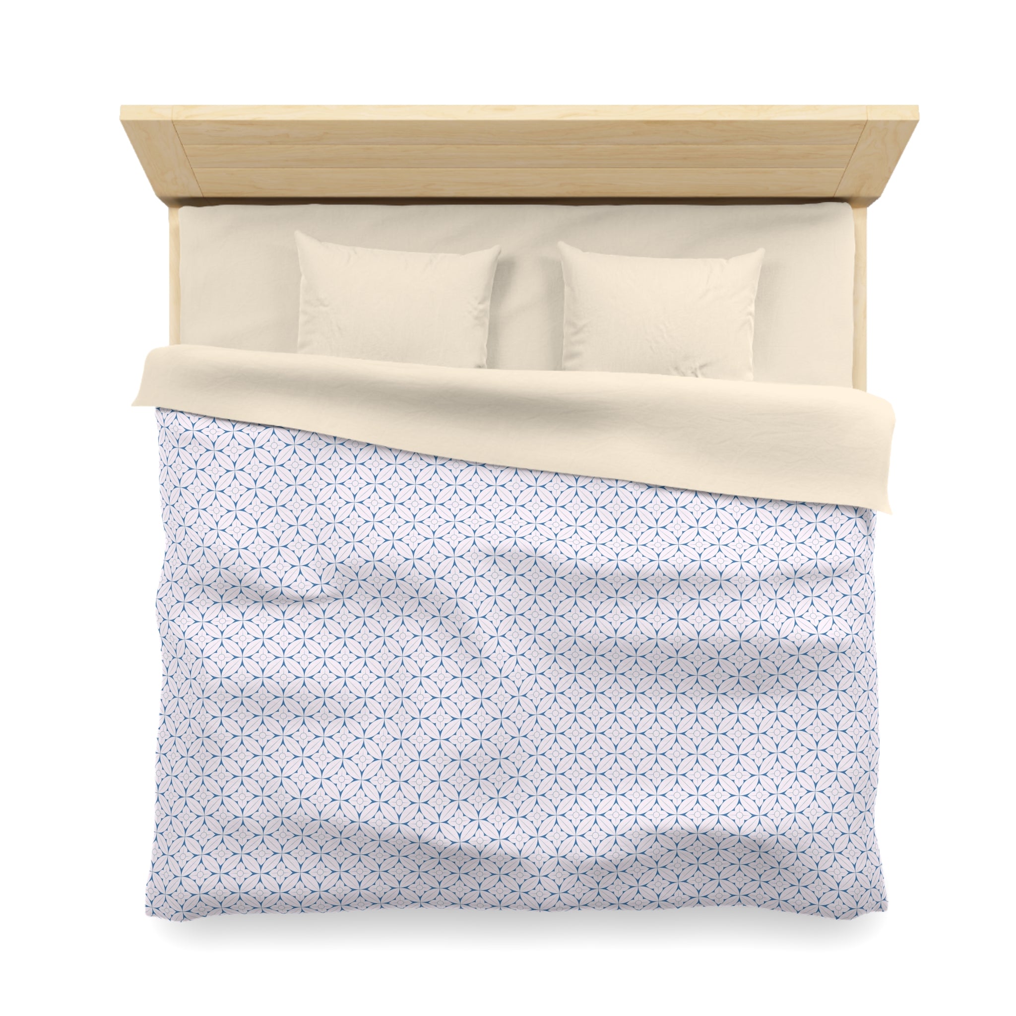 Art Deco Duvet Cover | Pale Blue Art Nouveau Pattern | Bedroom Decor