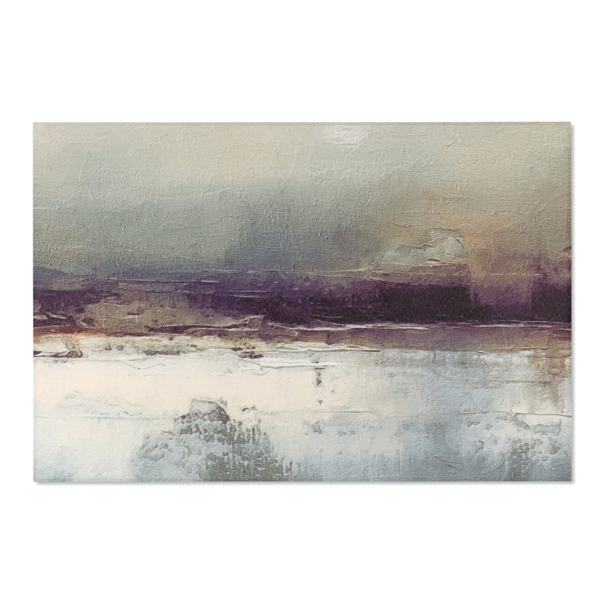 Abstract Area Rug | Grey Purple Watercolor Artsy Rug