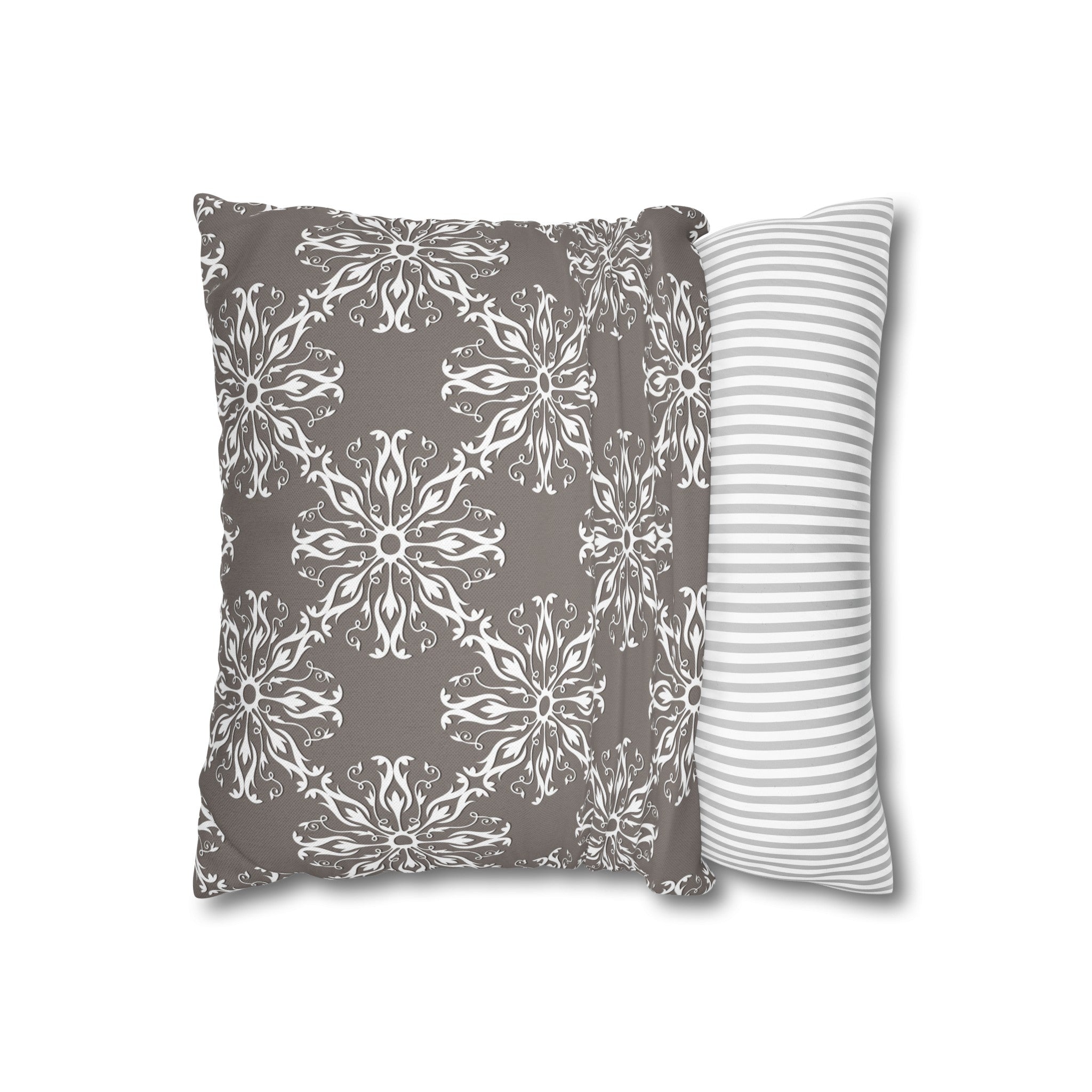 Retro Pillow Cover | Vintage Art Deco, Nouveau Grey White