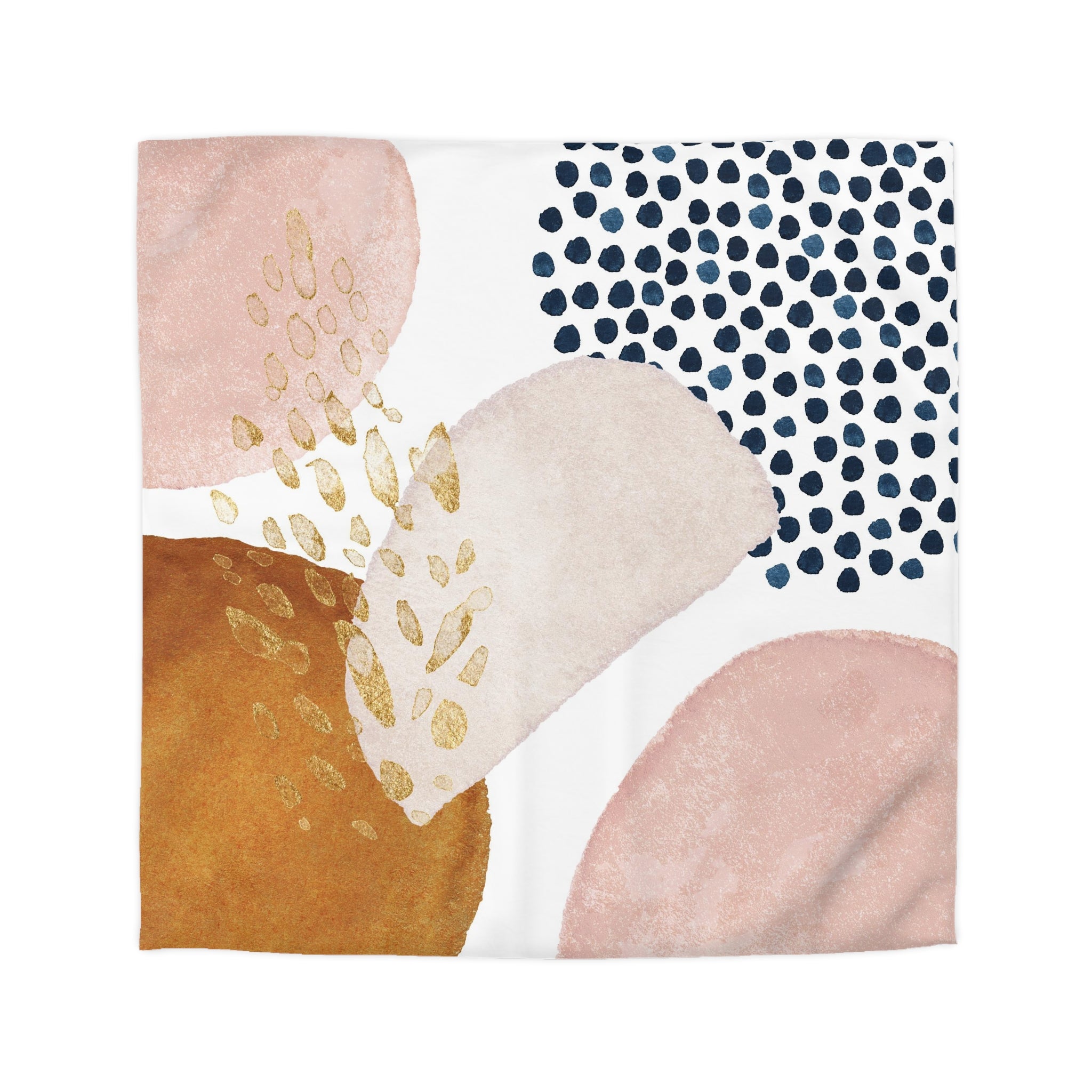 Abstract Duvet, Pillow Cover | Pink Navy Blue, White Bedroom Decor