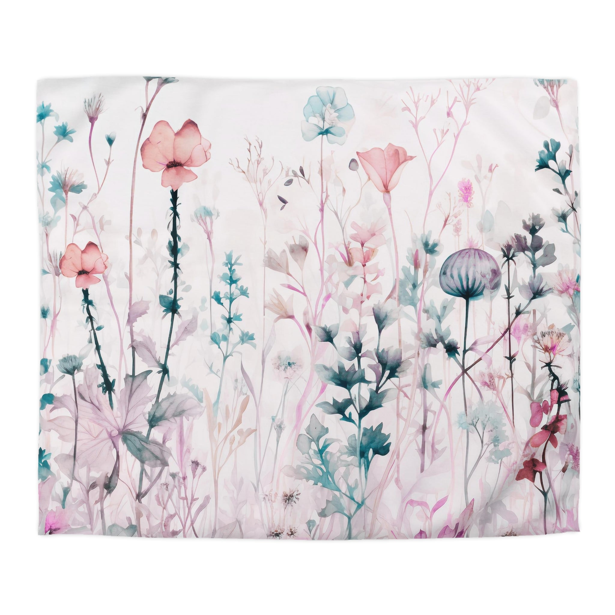 Floral Duvet Cover | Pin, Blue Bedding Blanket Cover | Bedroom Decor