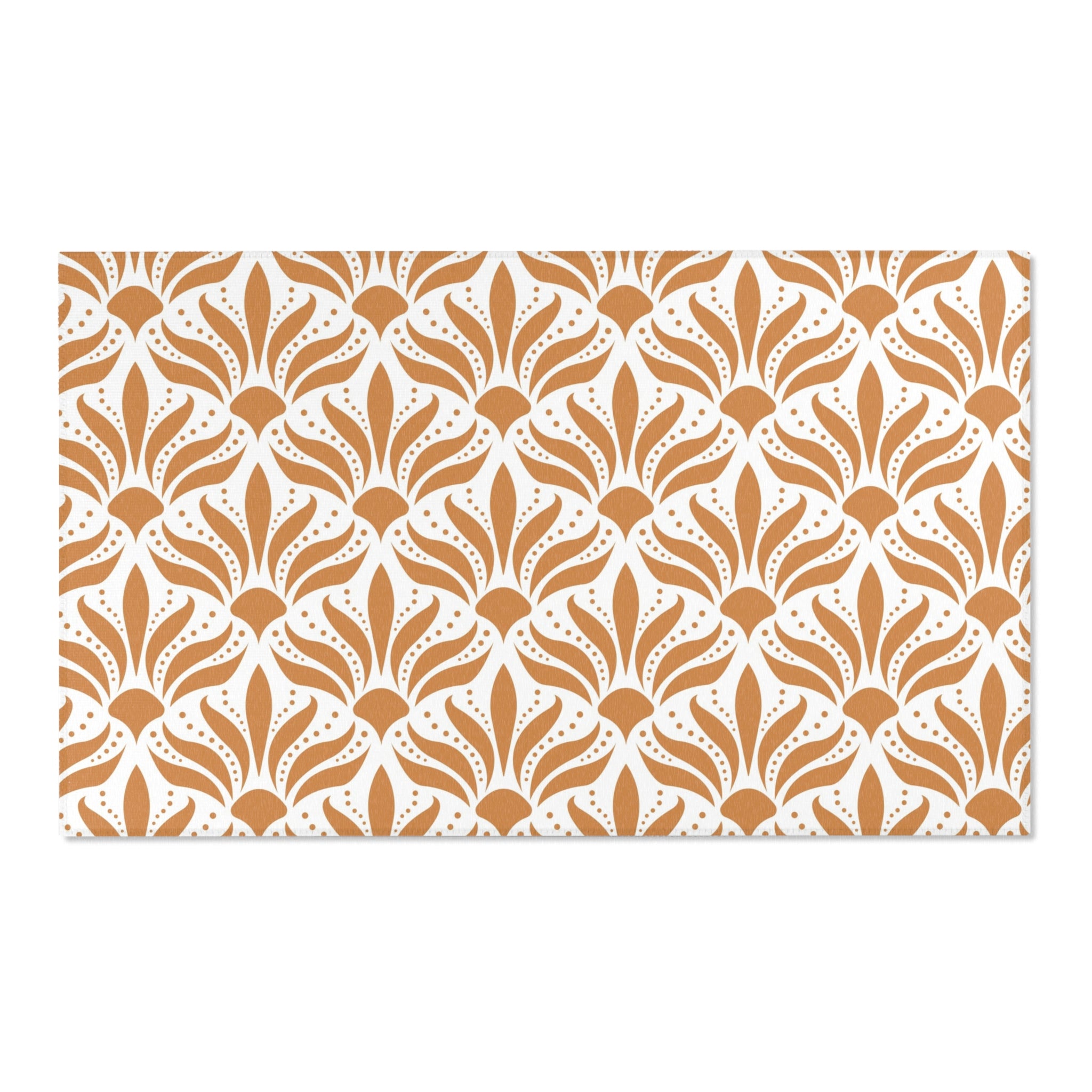 Art Deco Large Area Rug | Modern Rug, Terracotta White