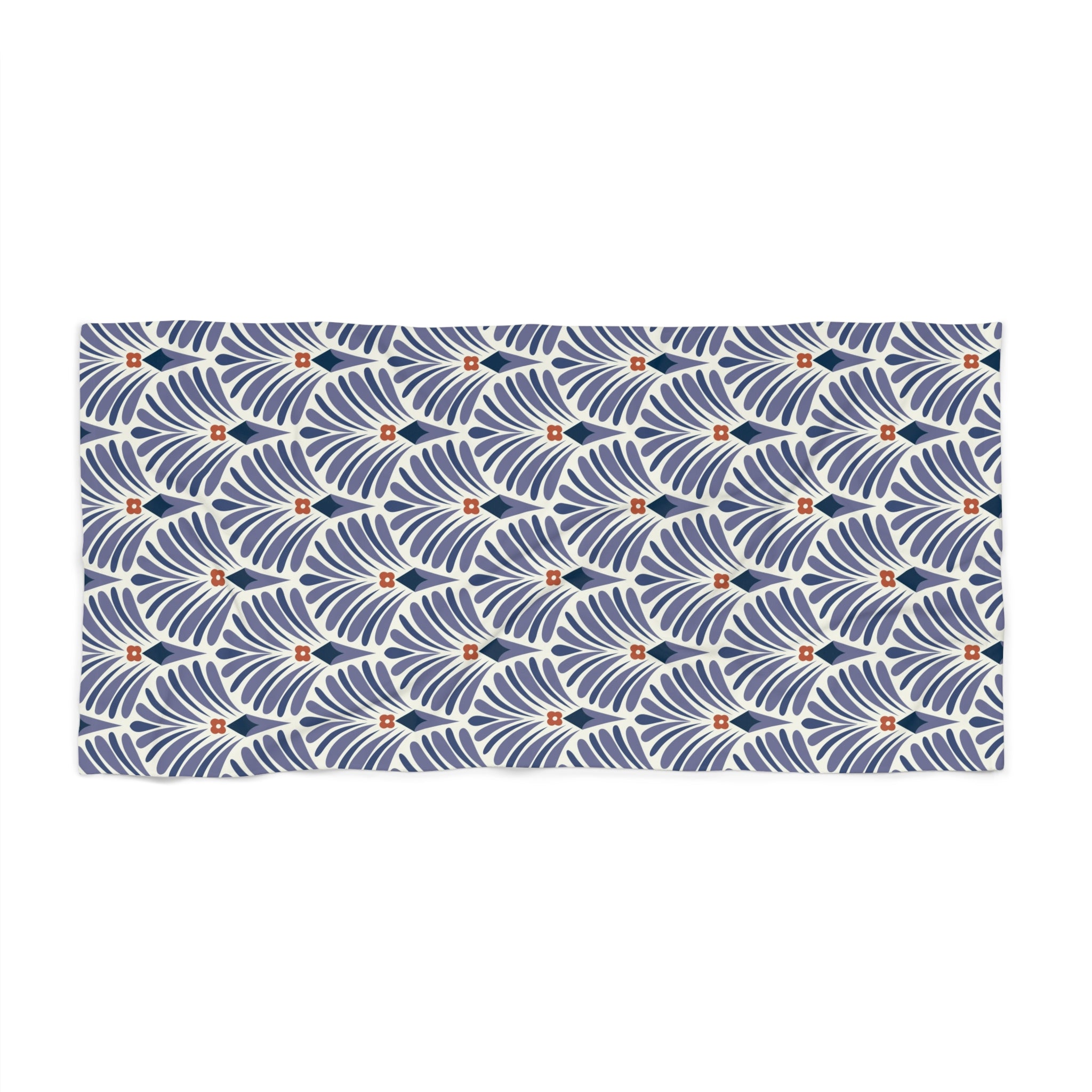 Bath, Beach Towel | Art Deco Lavender Purple Blue