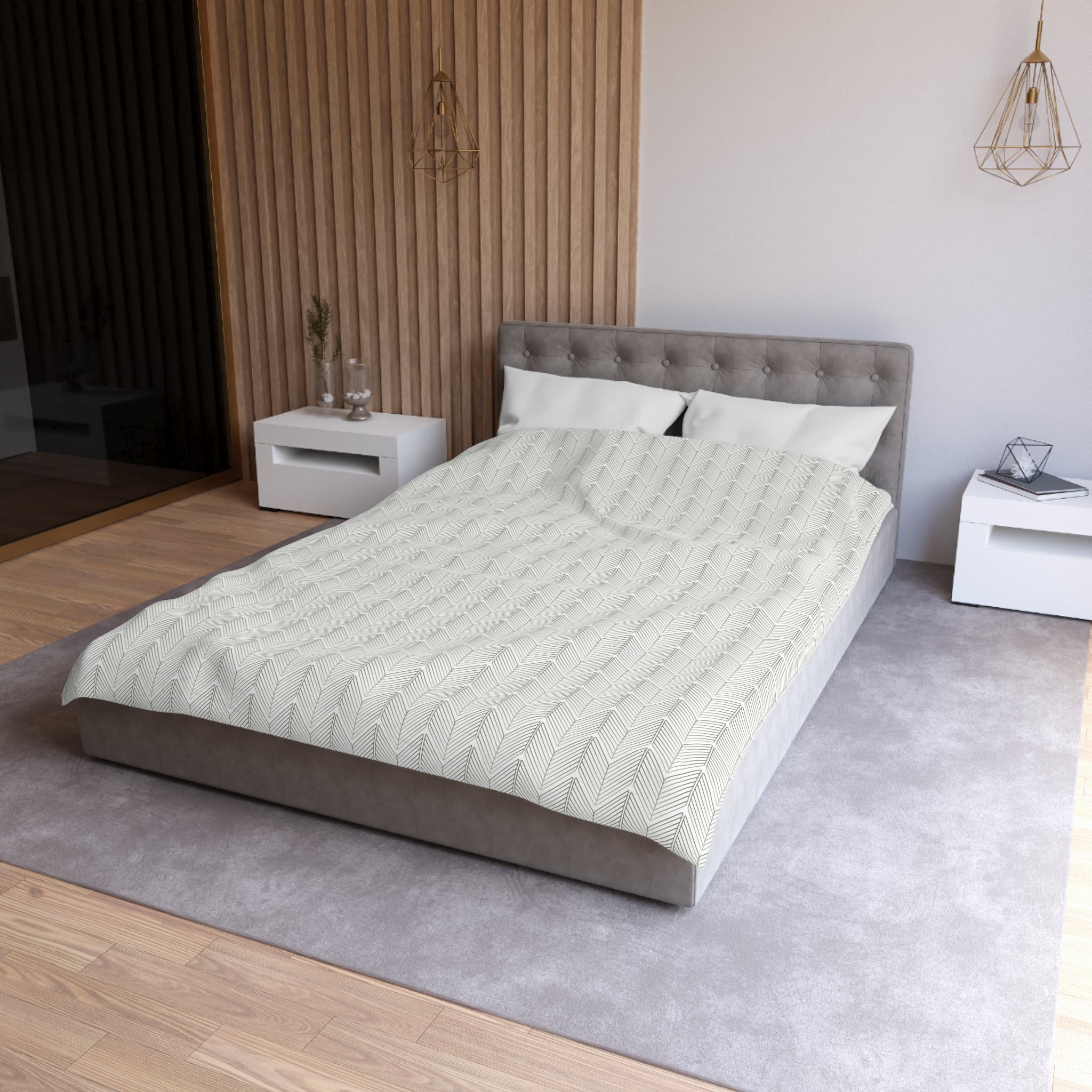 Art Deco Bedding Set | Grey Off White