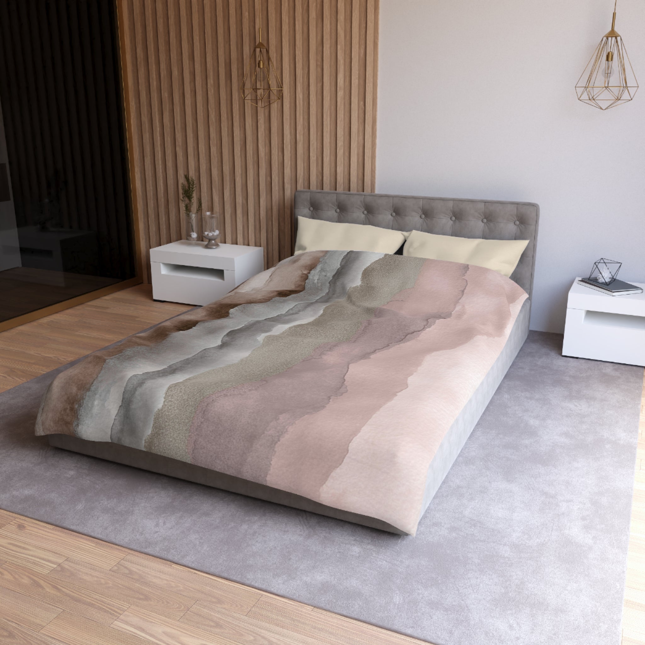 Ombre Duvet, Pillow Cover | Pink Brown Bedroom Decor