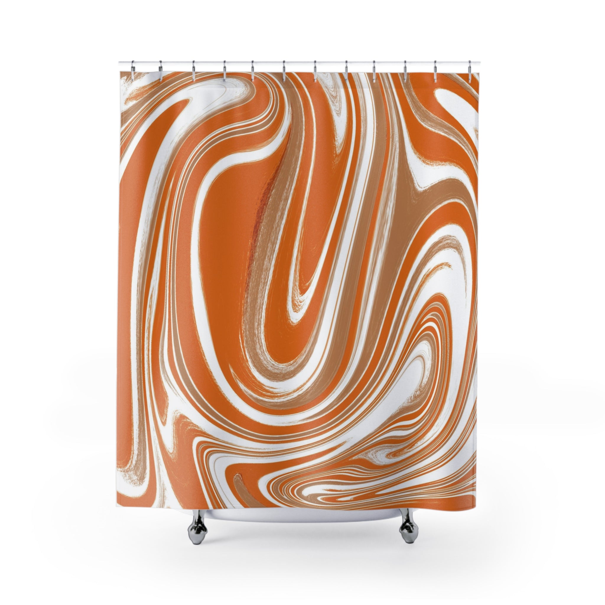 modern boho fabric shower curtain