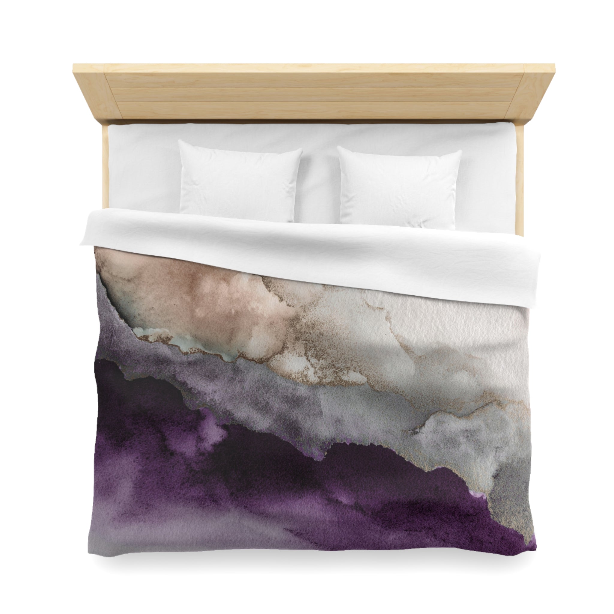 Ombre Duvet, Pillow Cover | Purple Beige Bedroom Decor