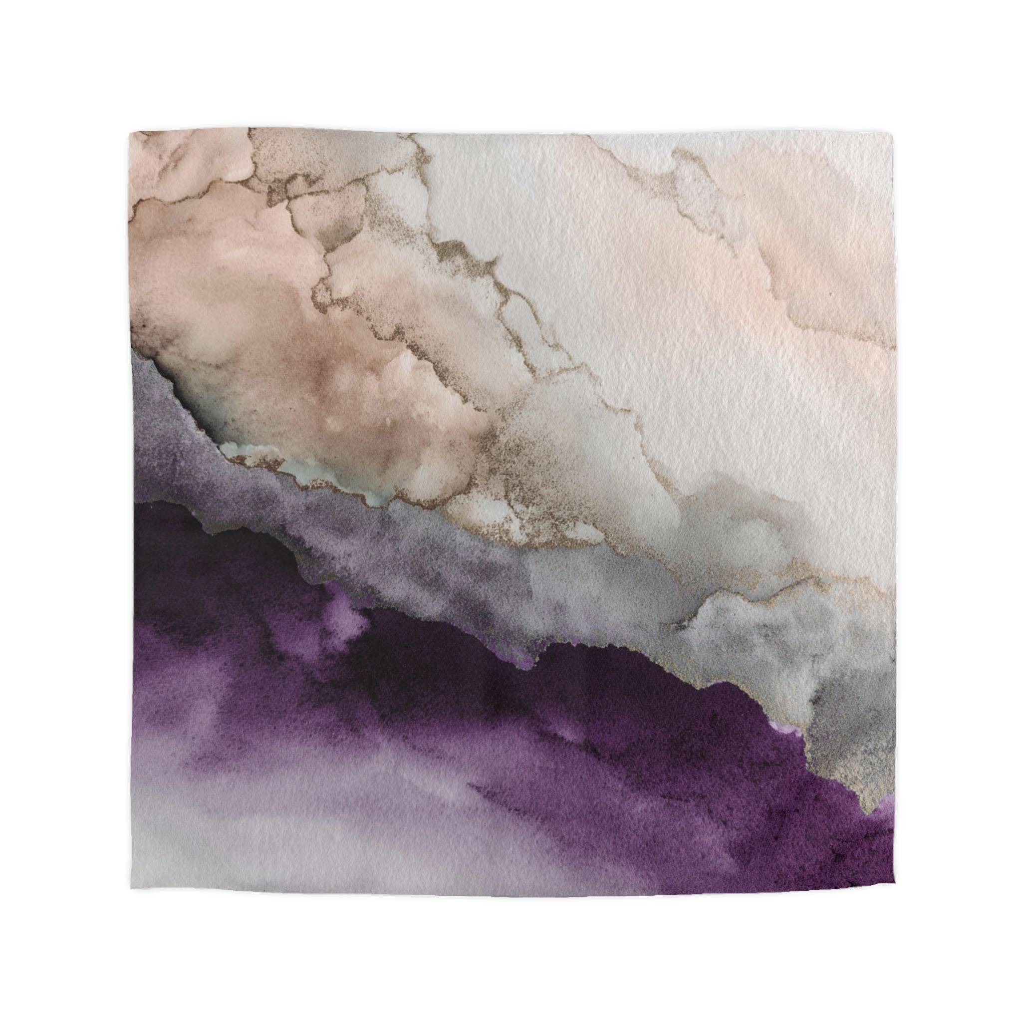 Ombre Duvet, Pillow Cover | Purple Beige Bedroom Decor