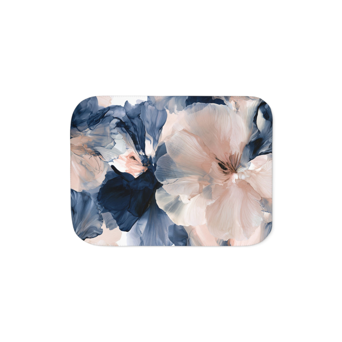 a square tray with a flower design on it