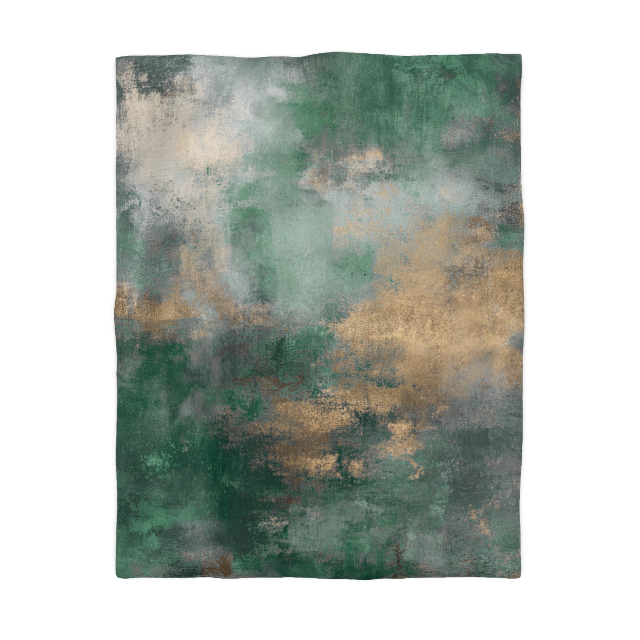 Abstract Duvet, Pillow Cover | Green Comforter, Modern Organic Bedroom Decor