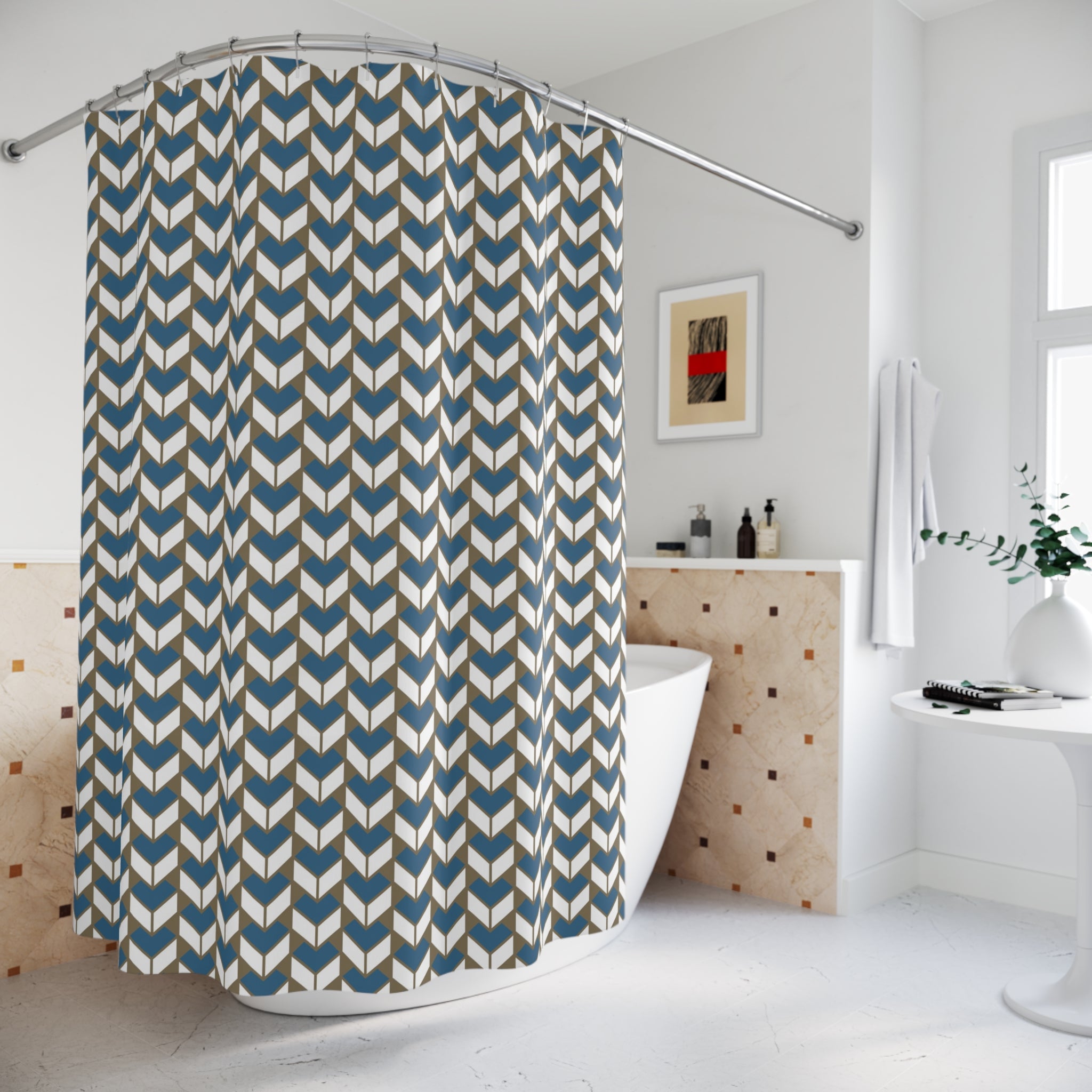 Art Deco Shower Curtain | Geometric Bathroom Decor