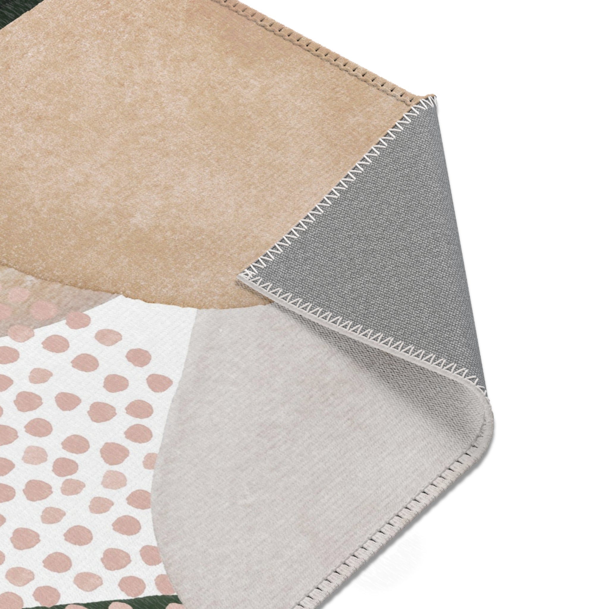 Abstract Area Rug | Beige Green Watercolor Artsy Rug