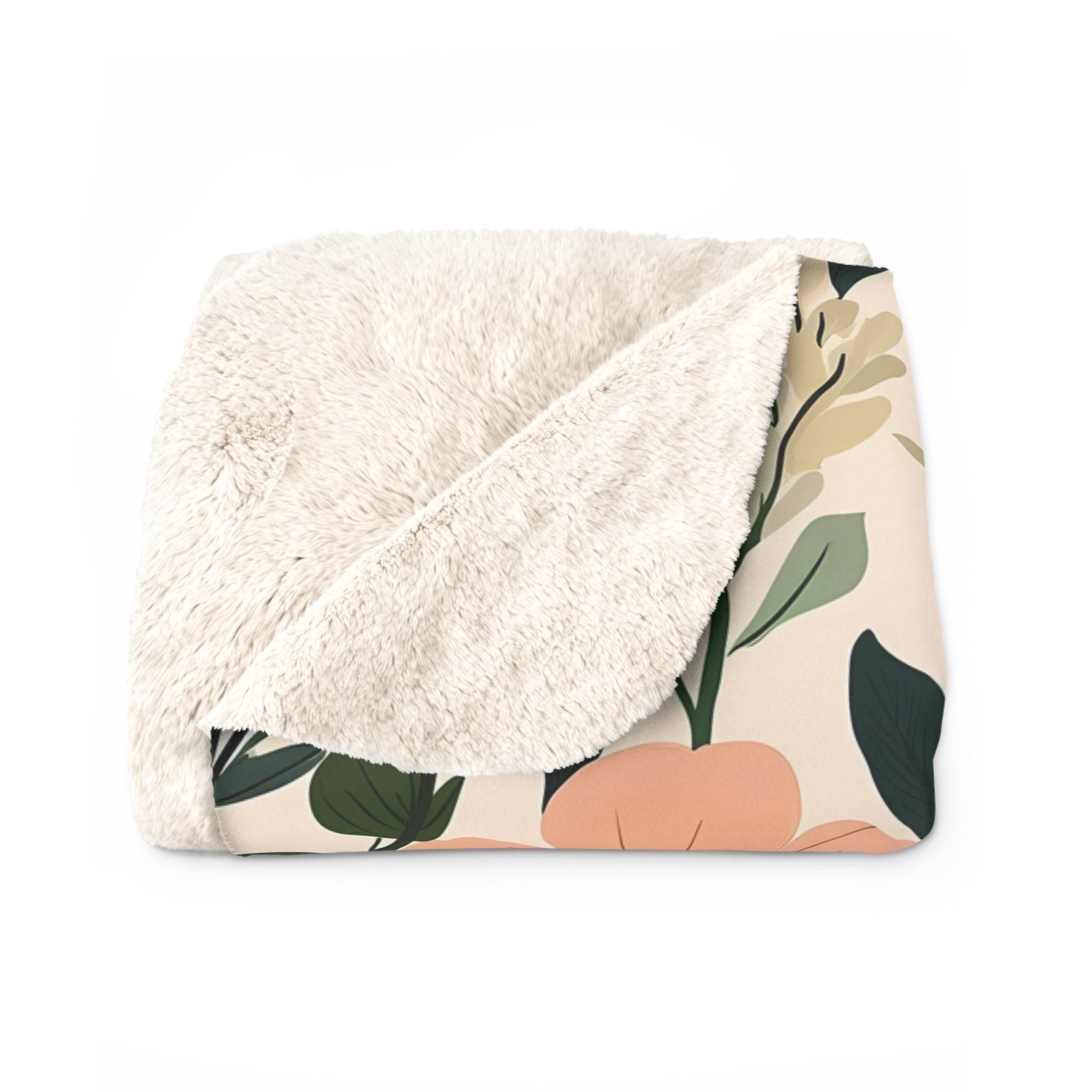 Abstract Floral Throw Blanket | Shabby Core Botanical