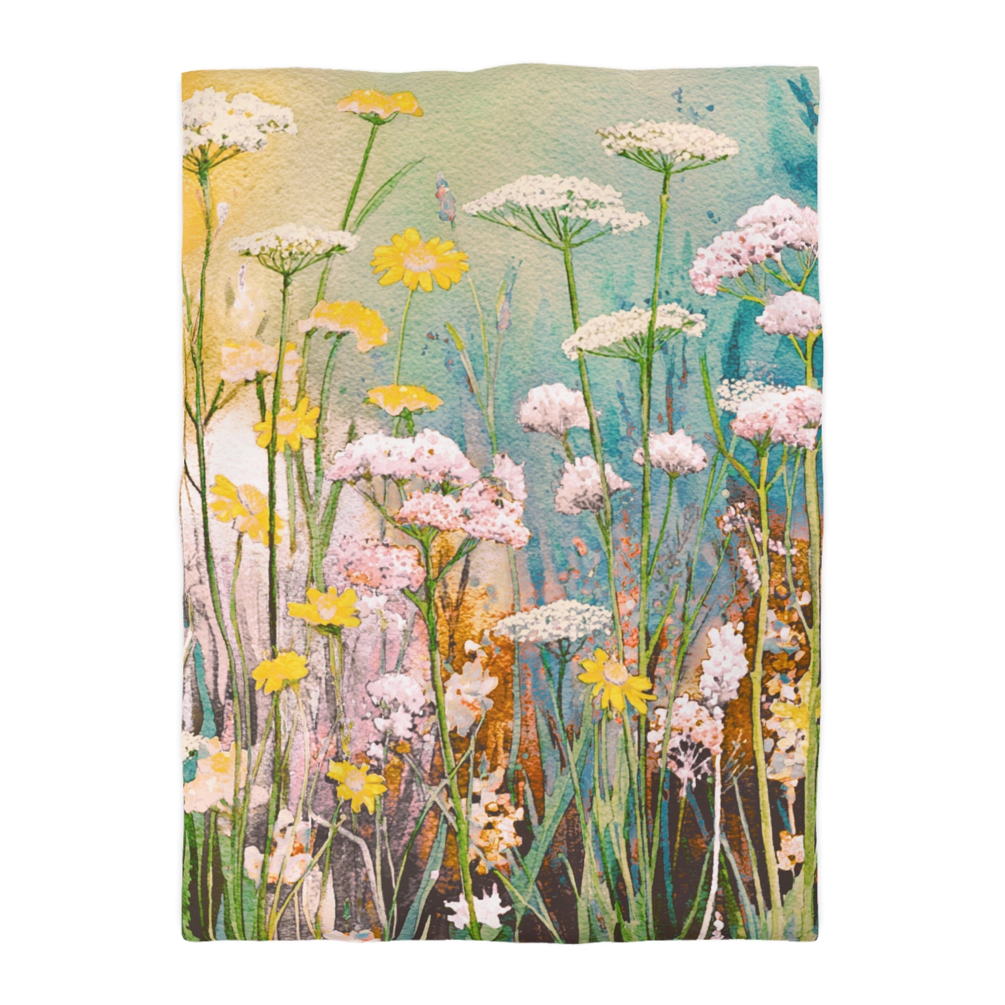 Floral Duvet, Pillow Cover | Yellow Green Bedroom Decor
