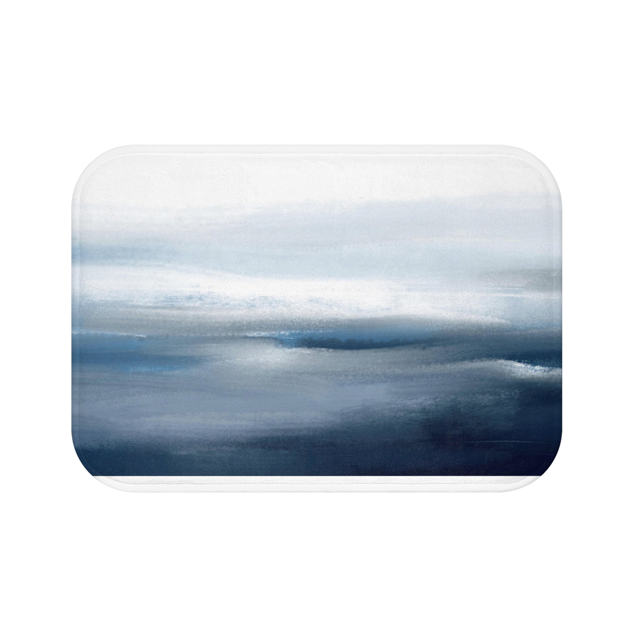 Ombre Bath Mat | Navy Sky Blue, White