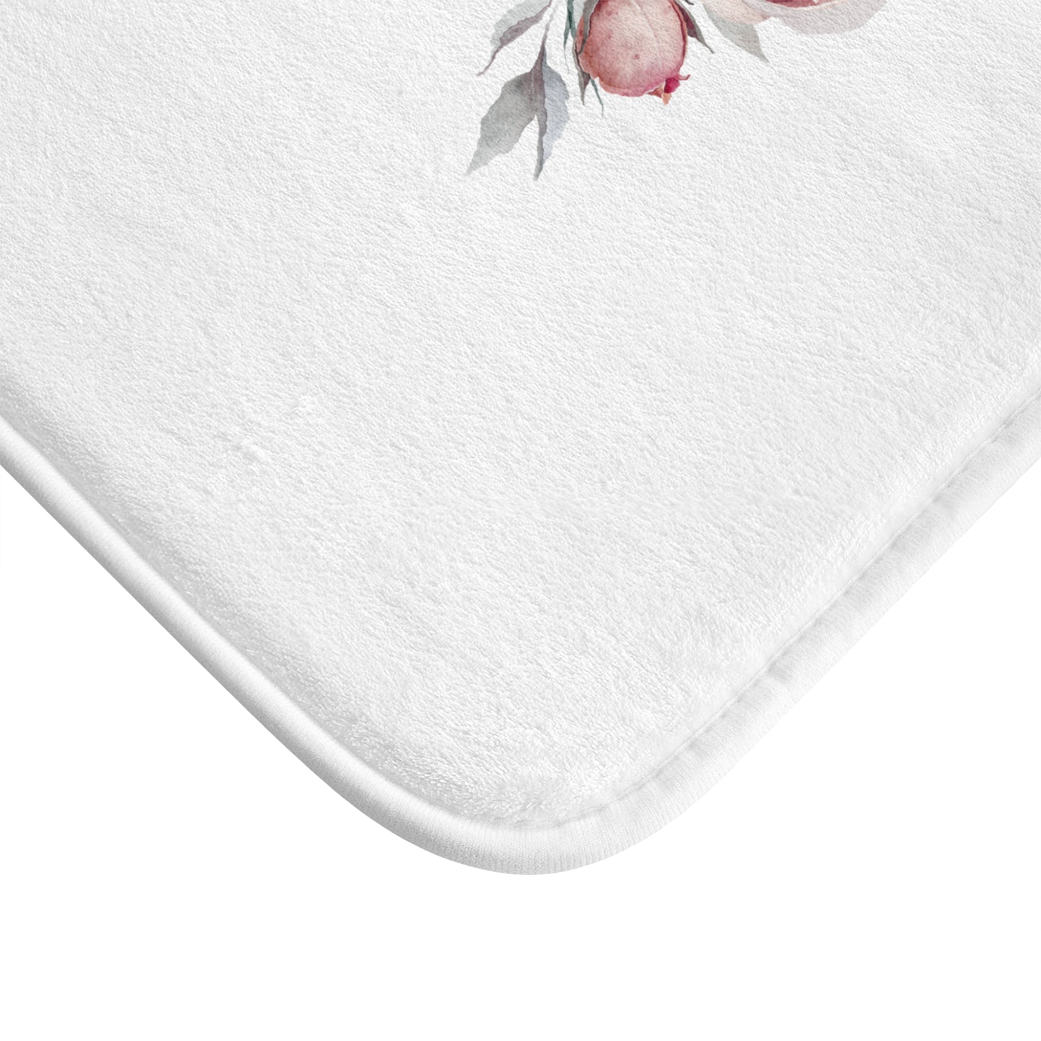 Peonies, Flora, White Pink Bath, Kitchen Mats