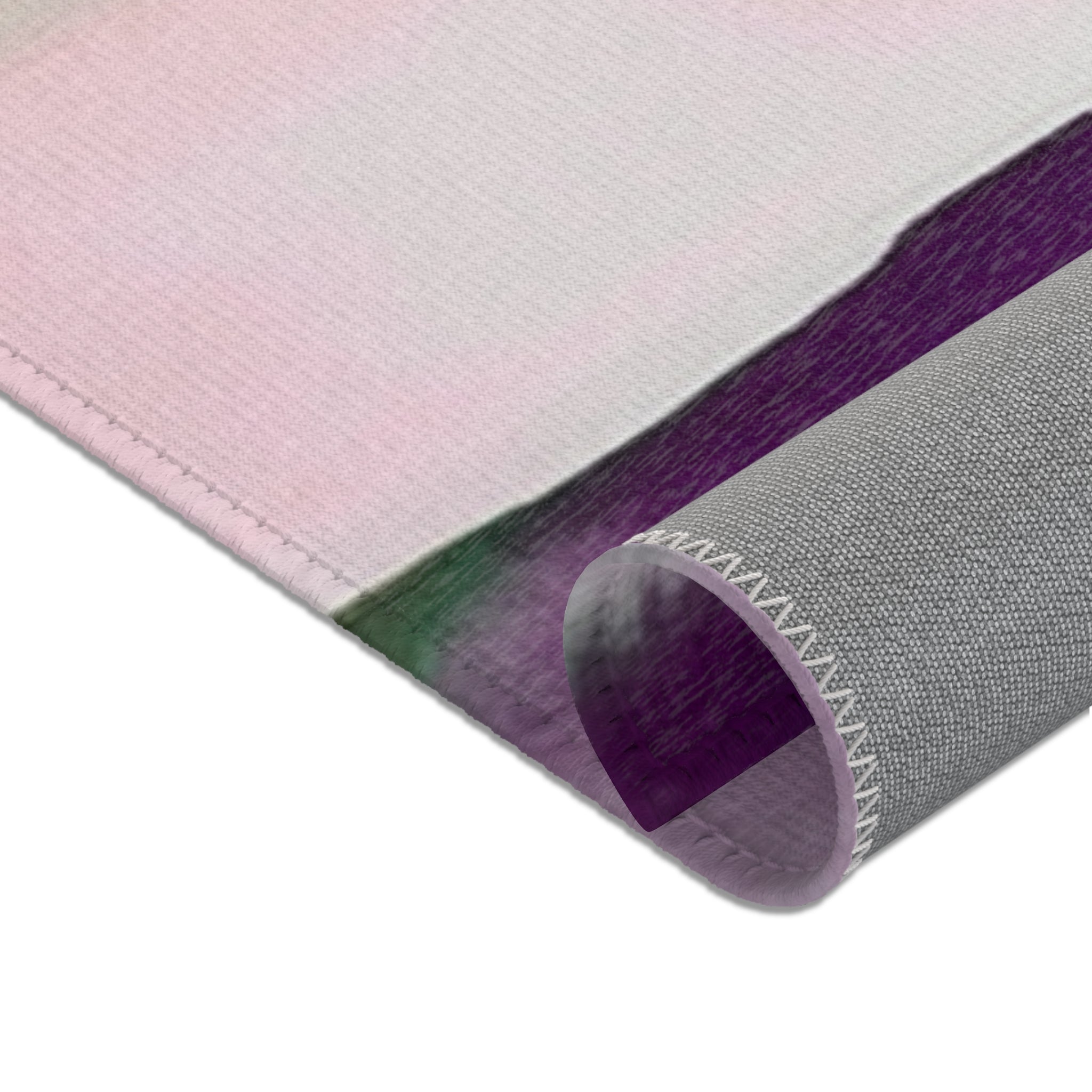 Abstract Large Area Rug | Modern Lavender Pink Grey Watercolor Rug