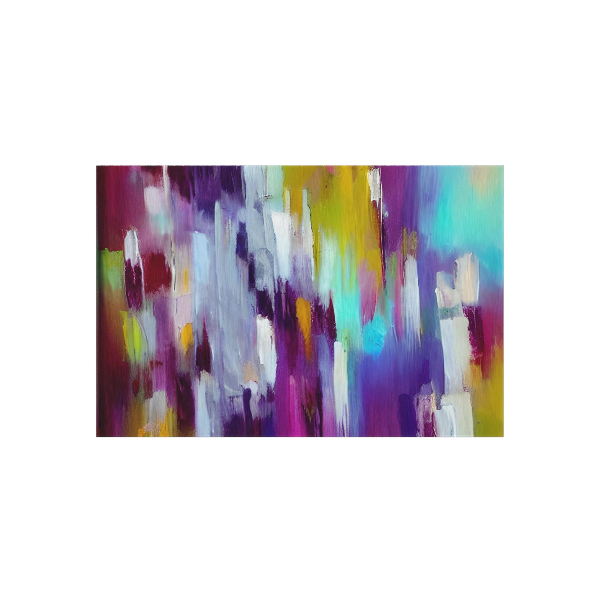 Abstract Outdoor Rug | Colorful Mauve Grey Pink Watercolor