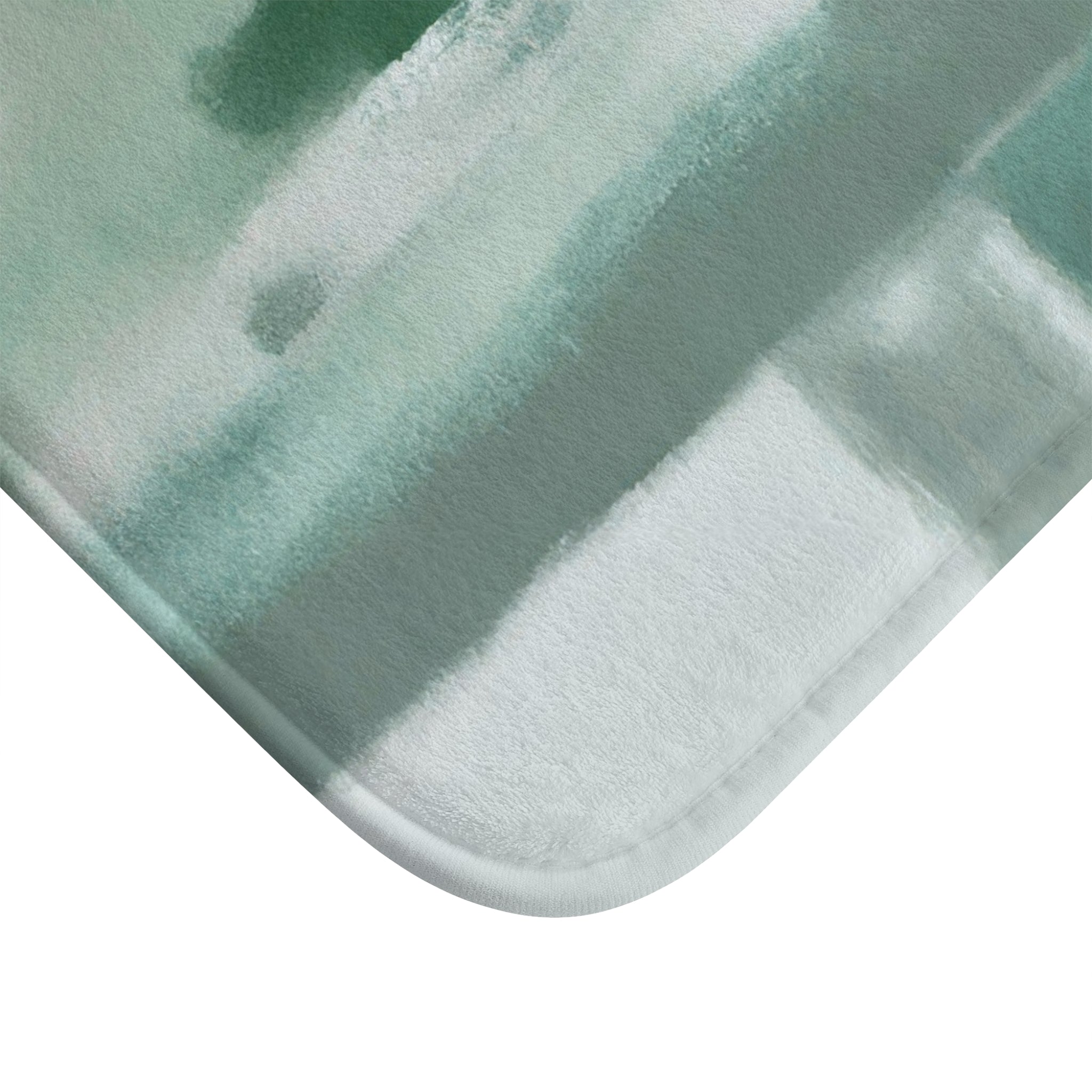 Boho Abstract Bath Mat | Sage Green, Grey Black Kitchen Mat