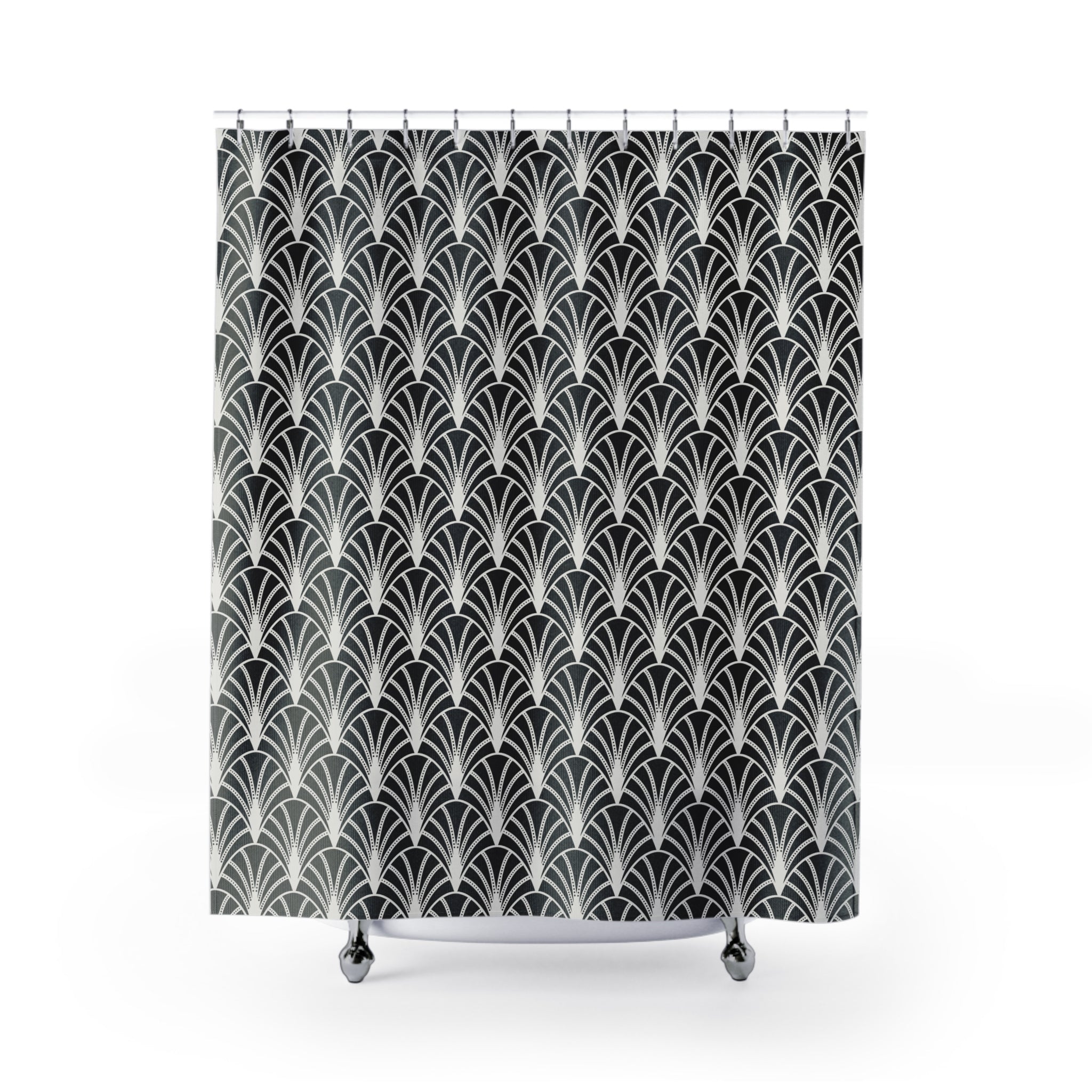 Art Deco Shower Curtain | Black White Art Nouveau