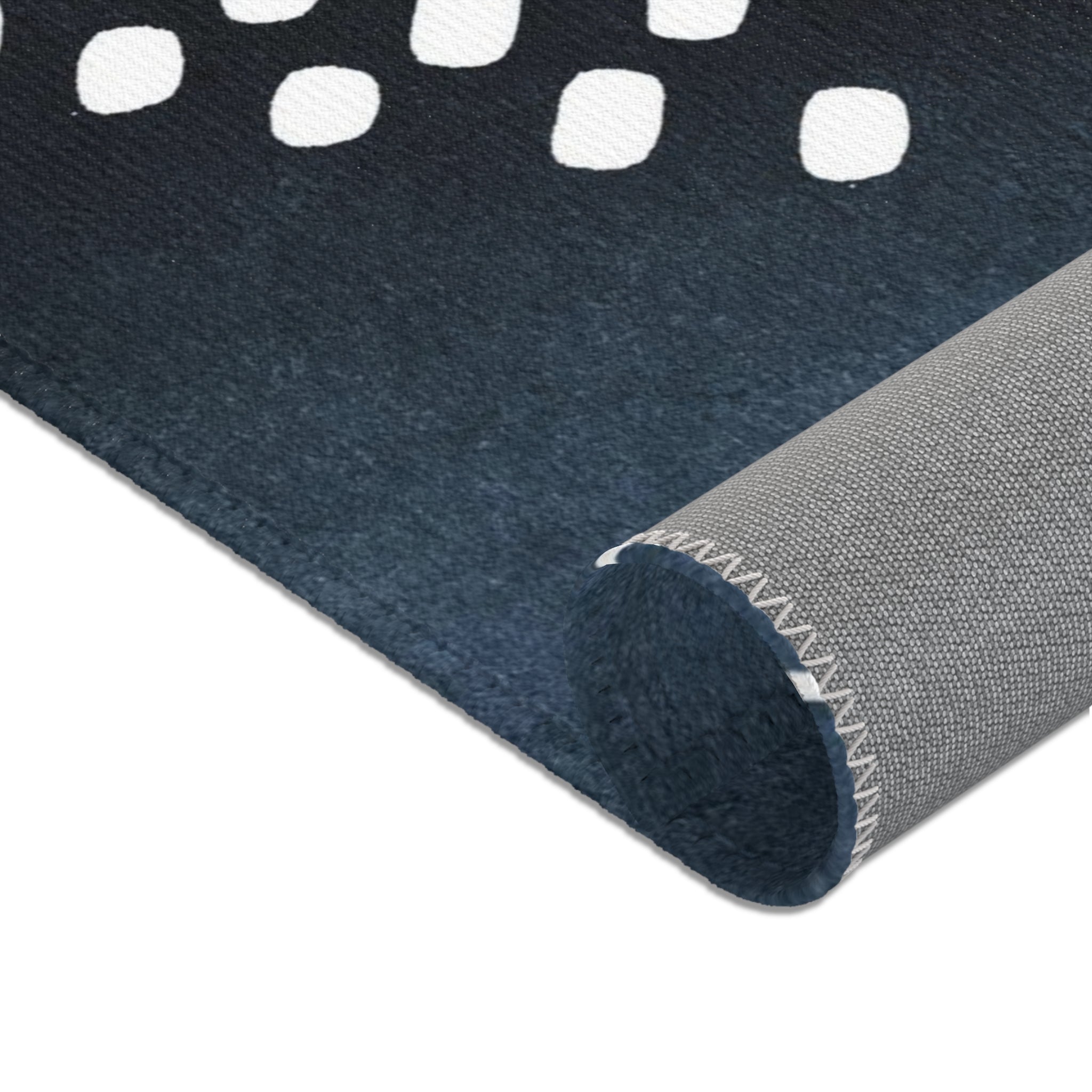 Abstract Boho Area Rug | Blush Pink, Navy Blue White