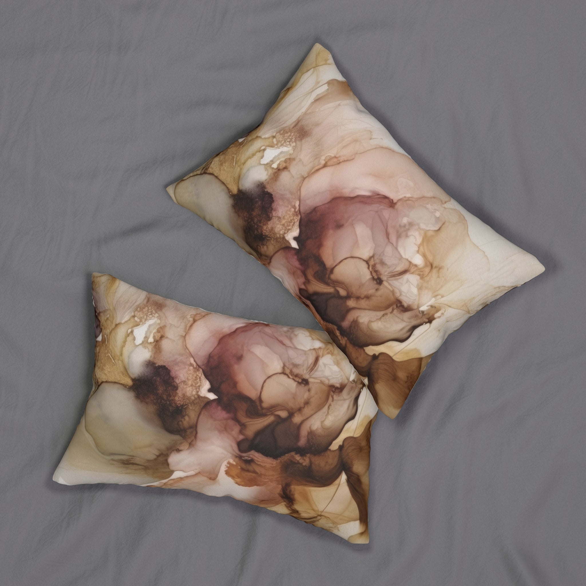 Abstract Lumbar Pillow | Neutral Liquid Alcohol Ink