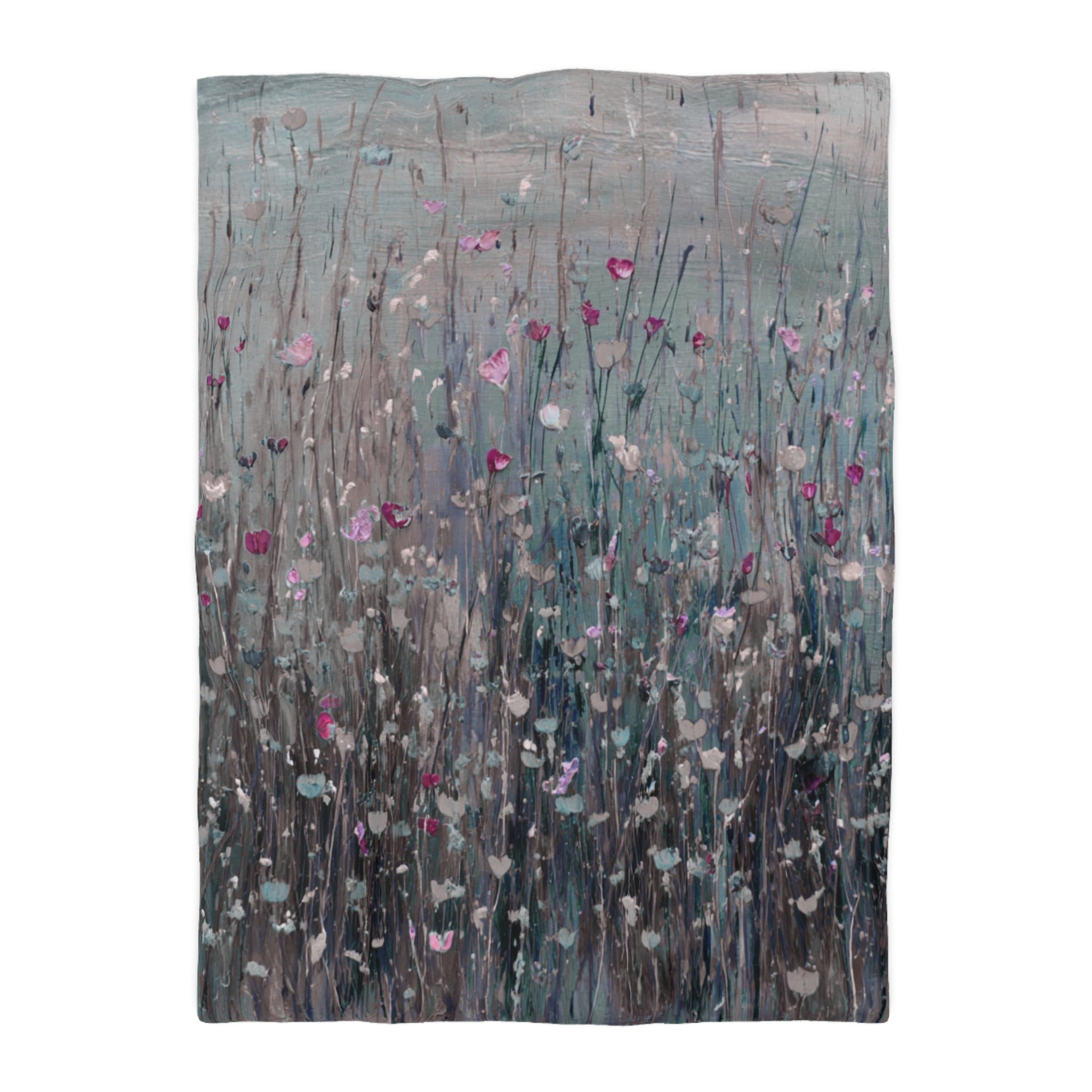 Floral Duvet, Pillow Cover | Grey Pink Bedroom Decor