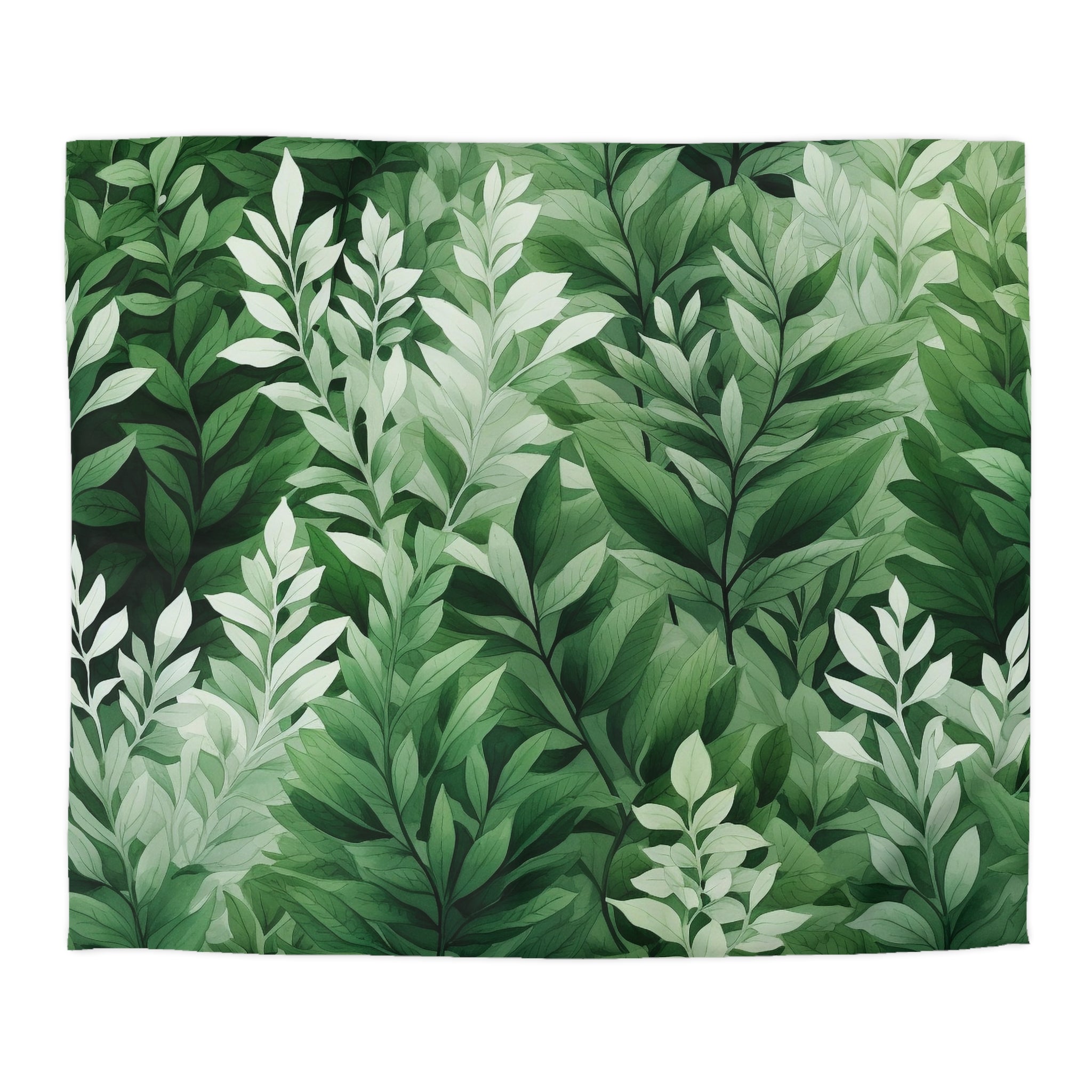 a lush, green plant with numerous leaves, creating a dense and vibrant foliage pattern.