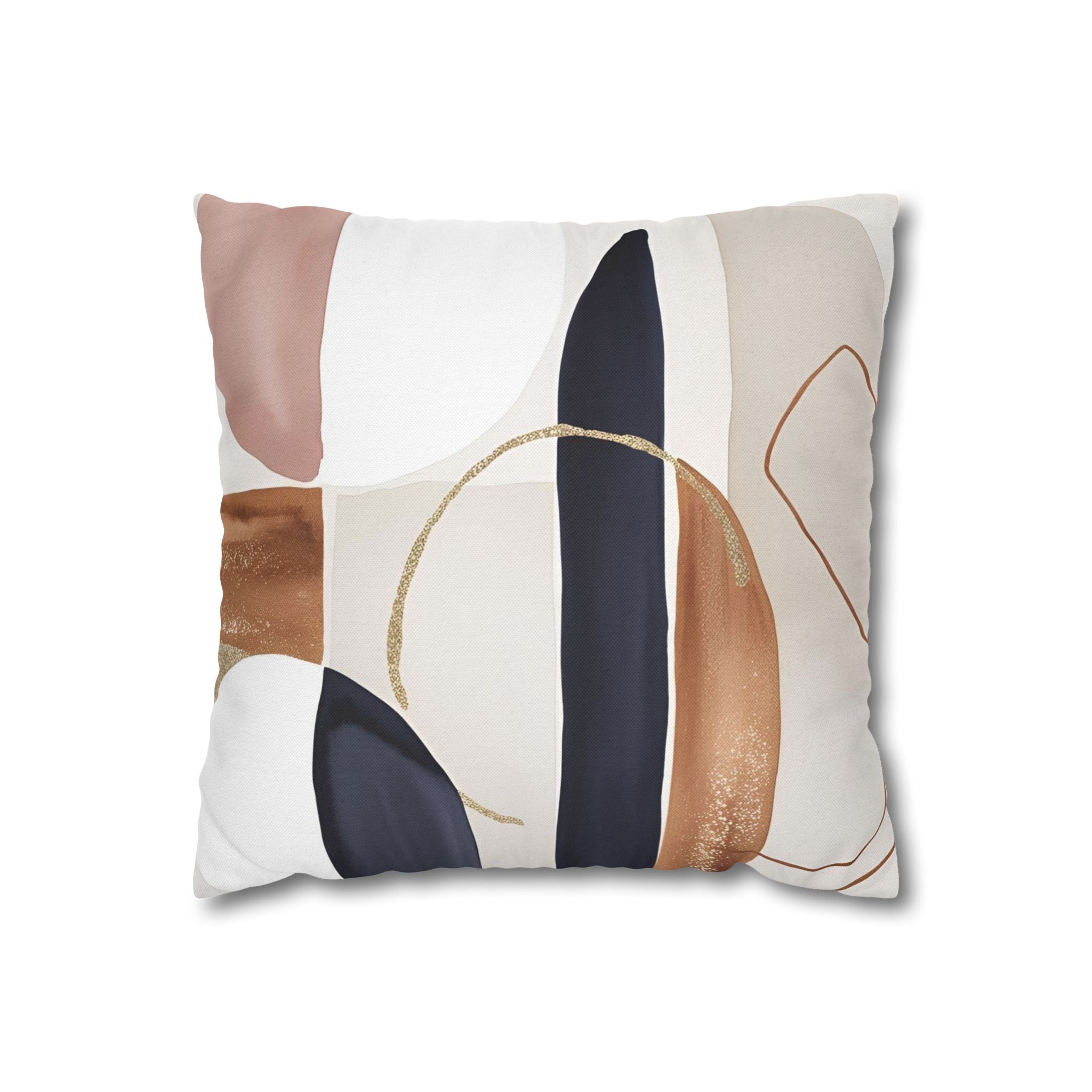 Abstract Pillow Cover | Navy Terracotta Pillowcase