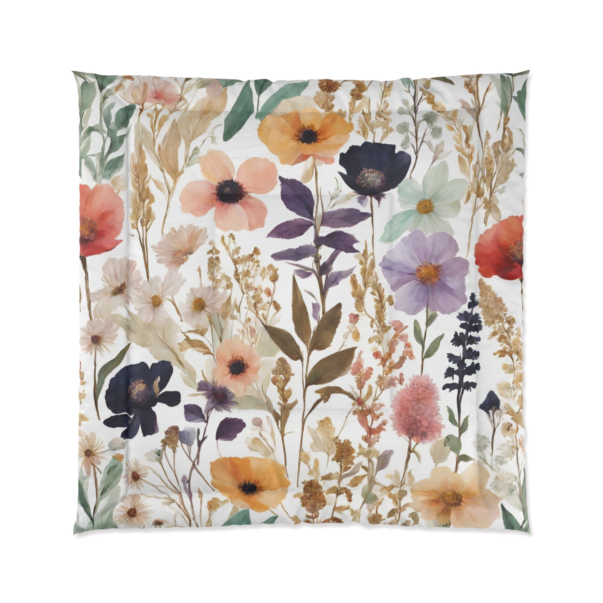 Wild Floral Comforter | Colorful Botanical