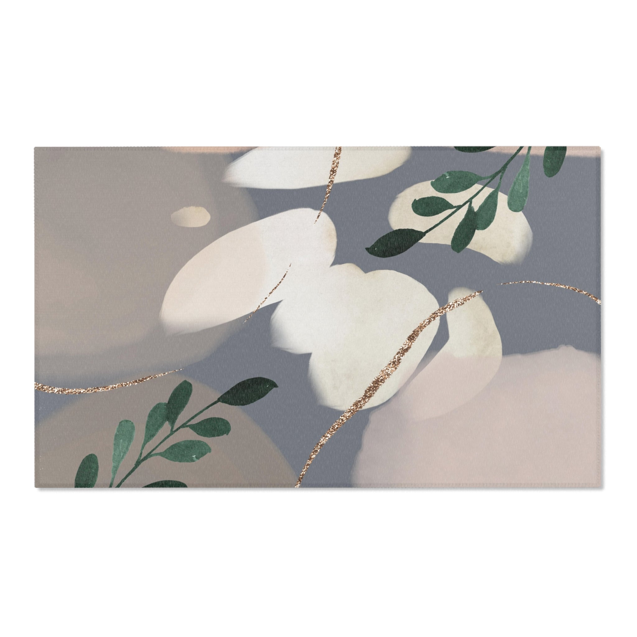 Abstract Area Rug | Earthy Grey Beige Watercolor Artsy Rug